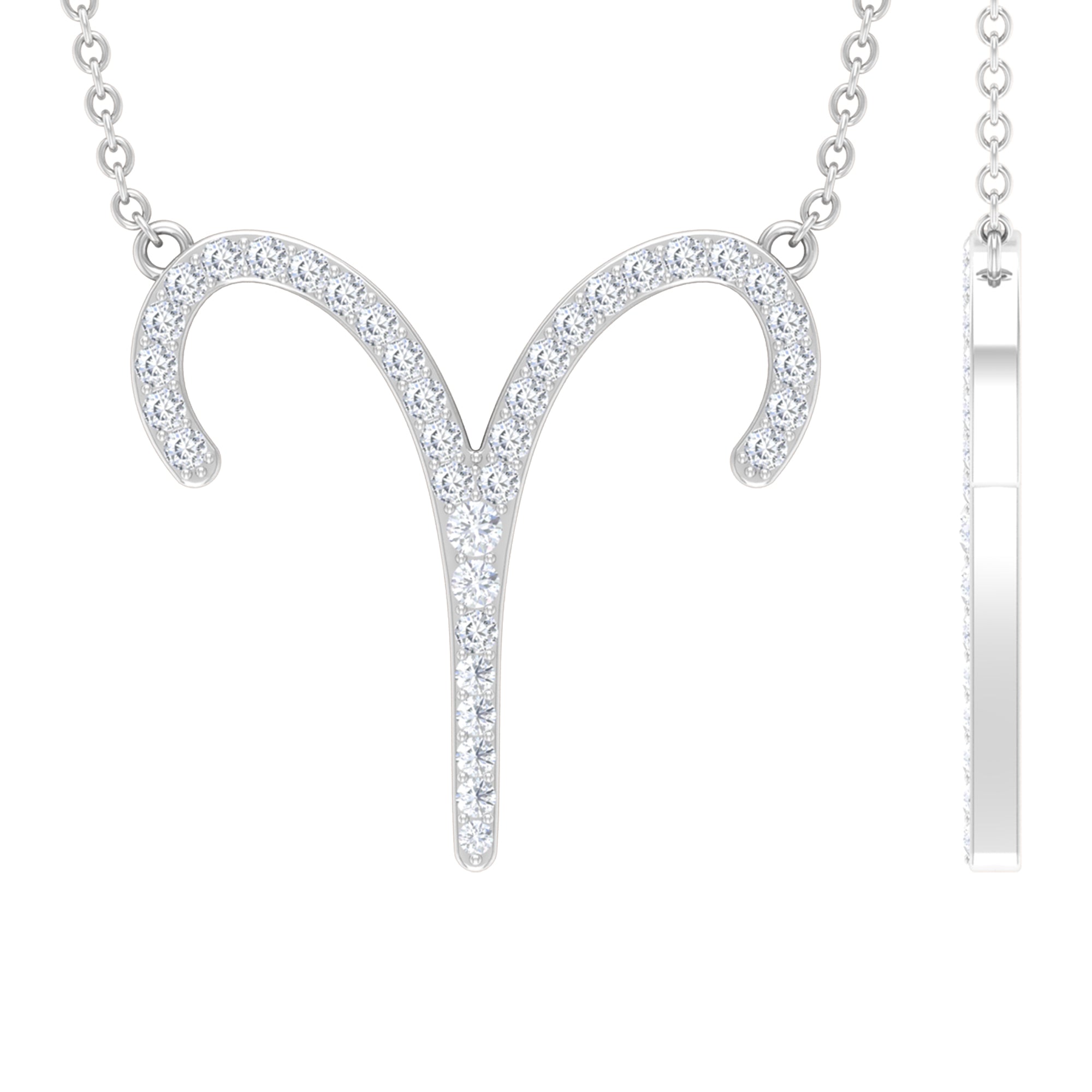 Certified Lab Grown Diamond Aries Astrology Necklace