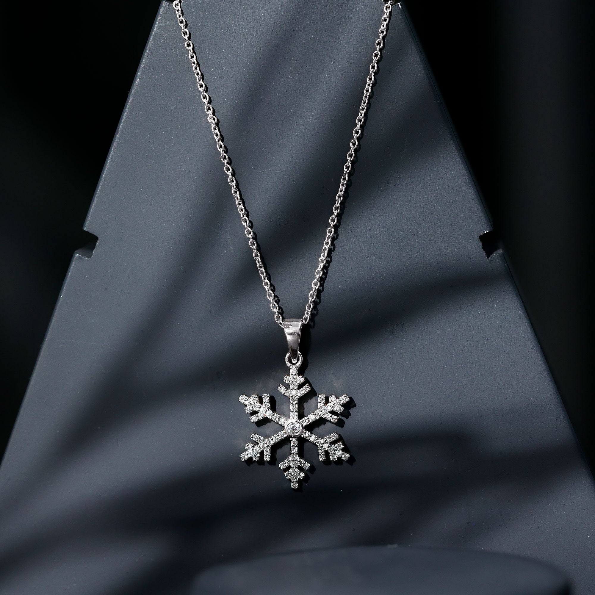 Genuine Diamond Snowflake Pendant for Women Natural - ( HI-SI ) - Rosec Jewels