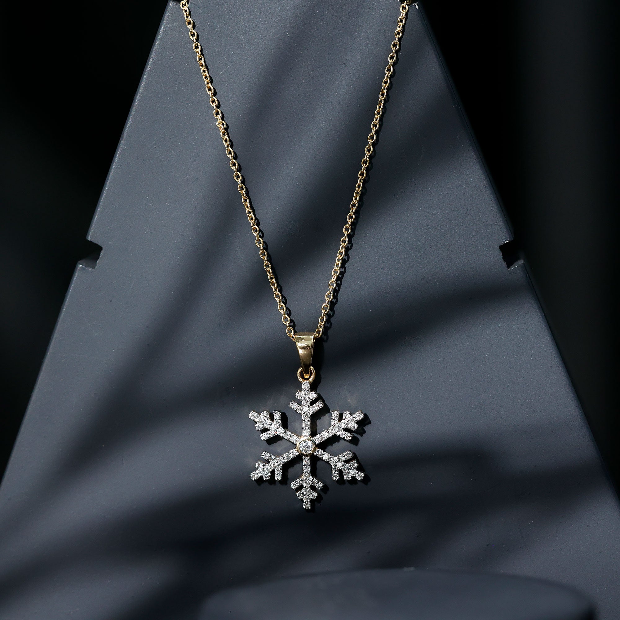 Genuine Diamond Snowflake Pendant for Women Natural - ( HI-SI ) - Rosec Jewels