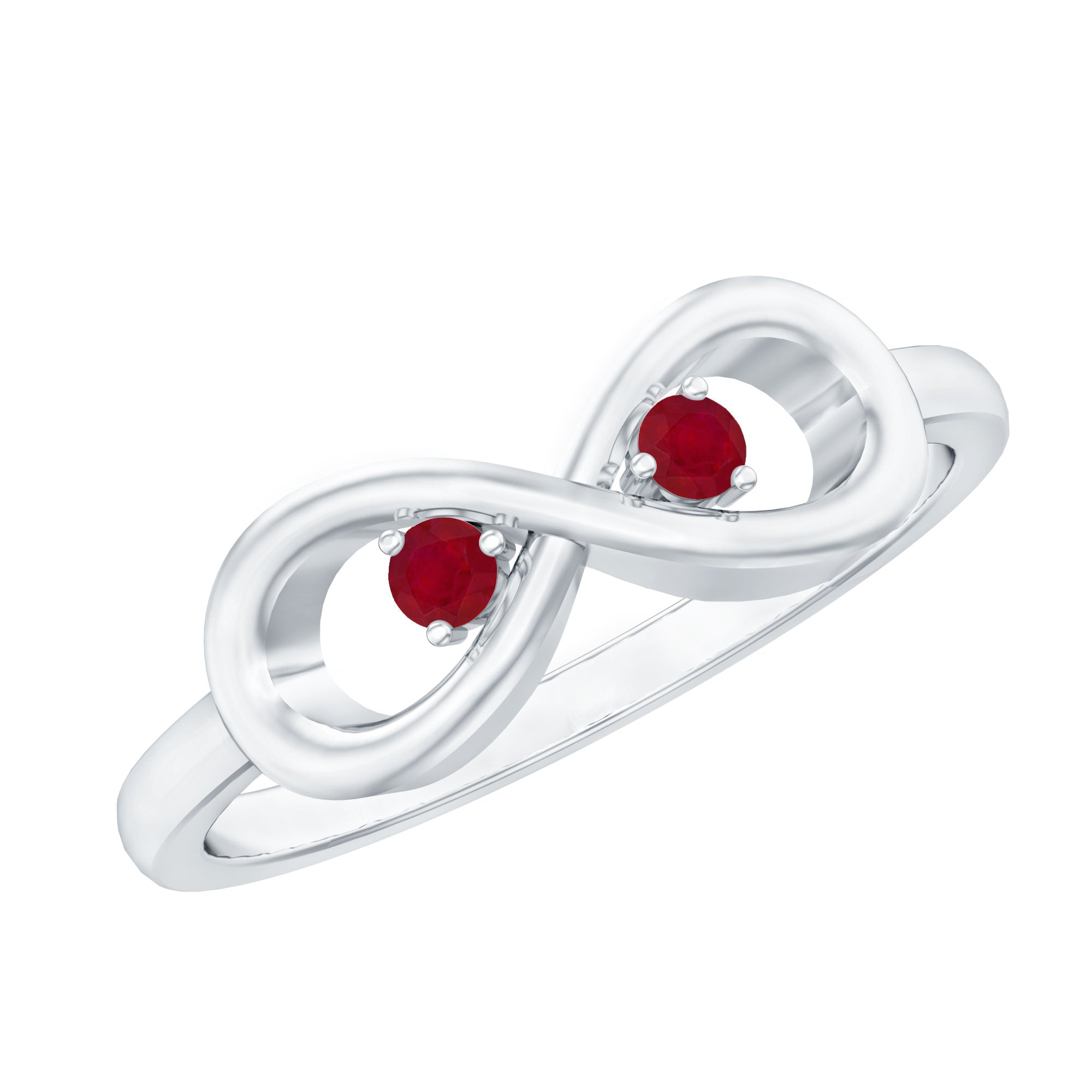 Ruby Infinity Promise Ring for Her