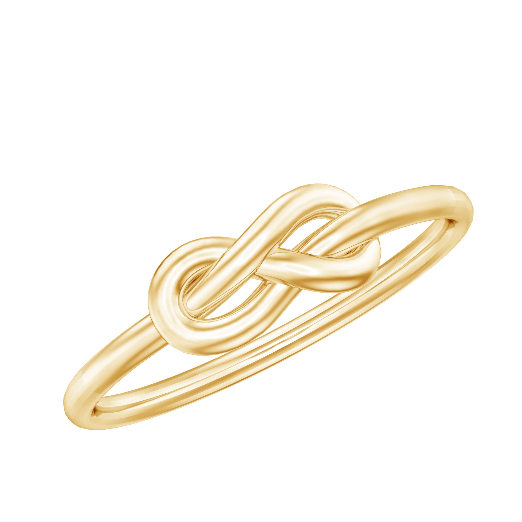 Infinity Knot Promise Ring for Women 18K Yellow Gold - Rosec Jewels