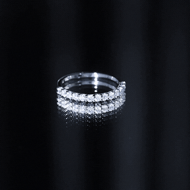 Round Cut Diamond Stackable Eternity Band Natural - ( HI-SI ) - Rosec Jewels