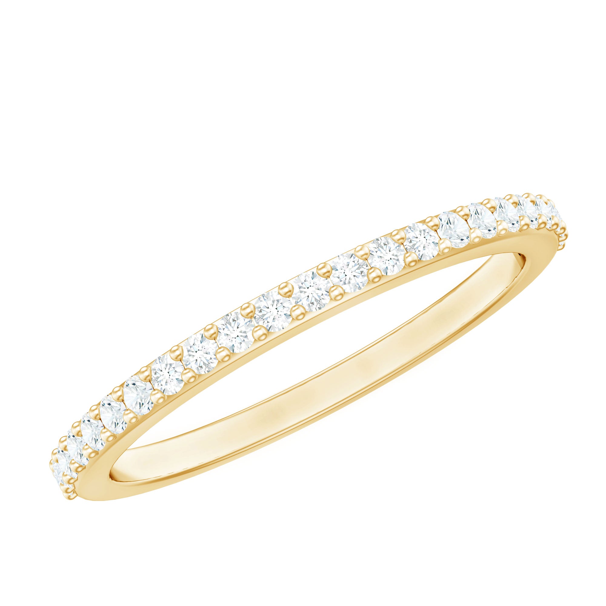 Round Cut Diamond Stackable Eternity Band Natural - ( HI-SI ) - Rosec Jewels