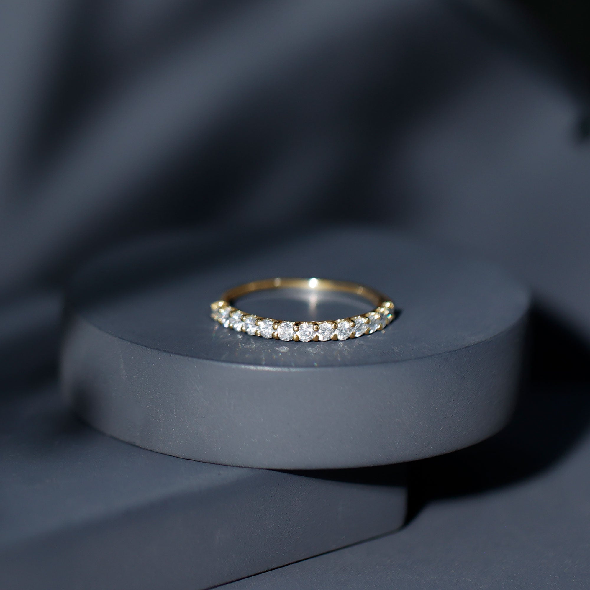 Round Cut Diamond Stackable Eternity Band Natural - ( HI-SI ) - Rosec Jewels