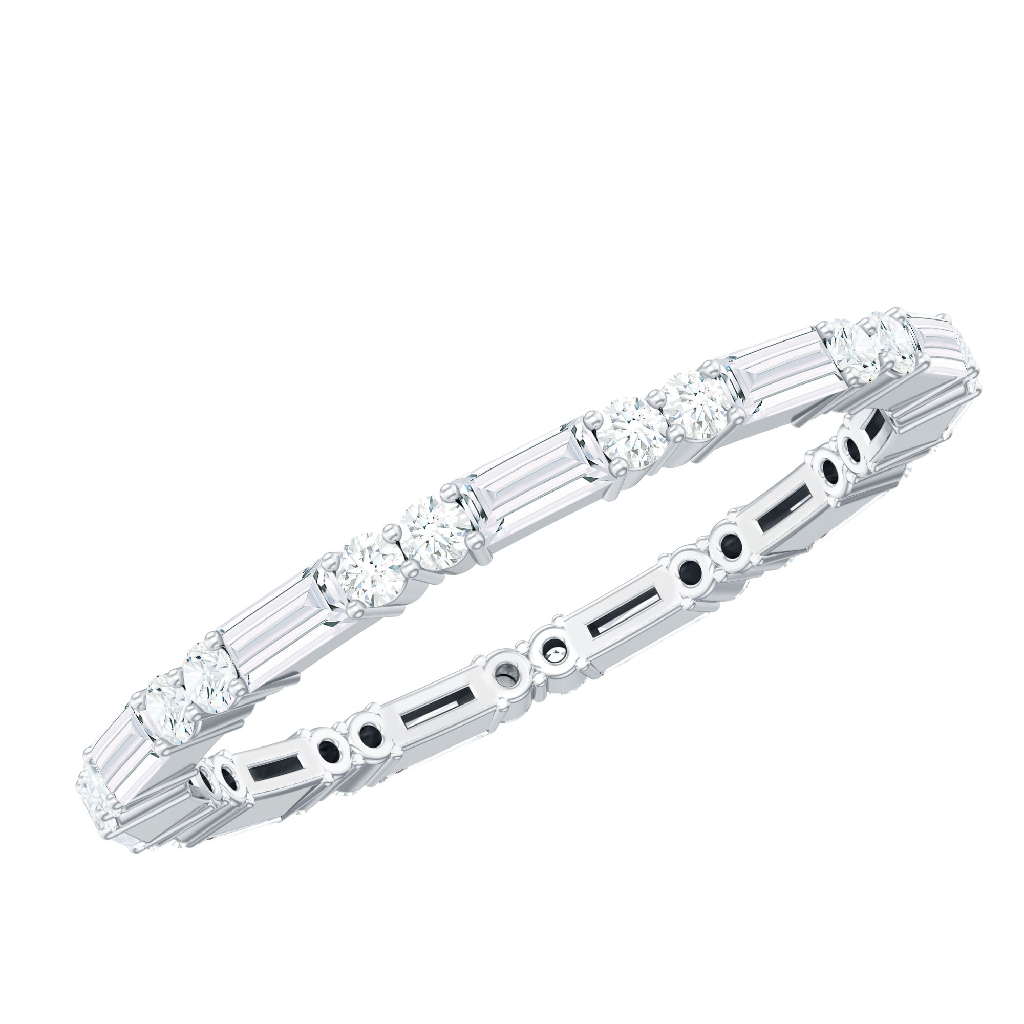 1 CT Moissanite Stackable Enhancer Ring