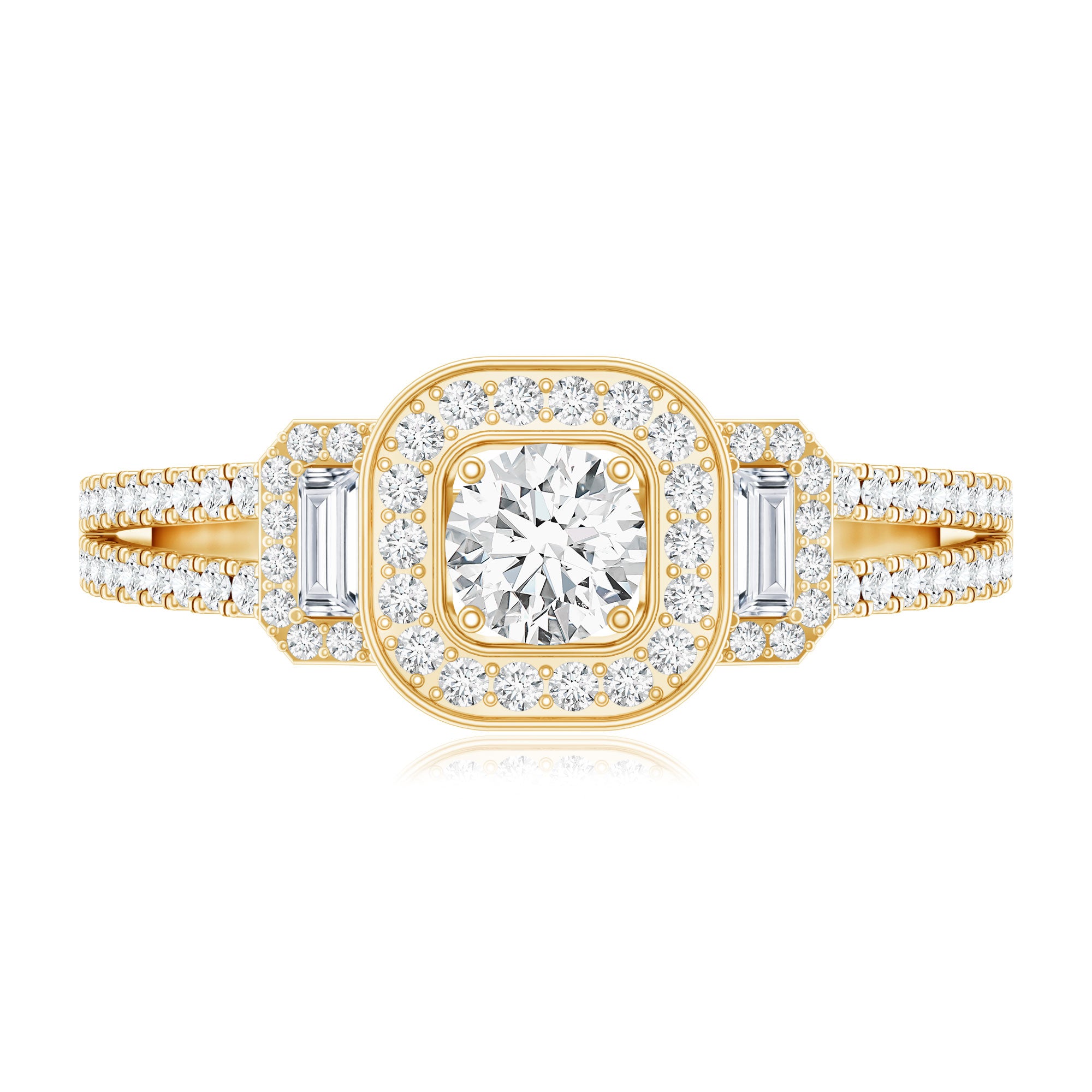 Certified Moissanite Vintage Inspired Engagement Ring D-VS1 - Rosec Jewels