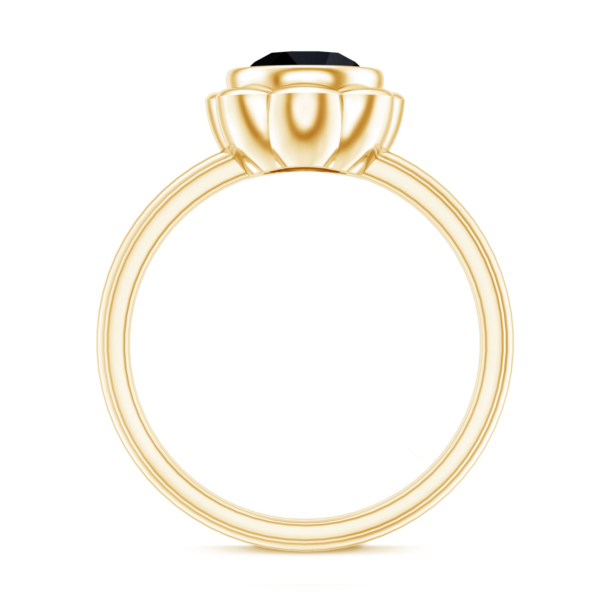 Rosec Jewels-1.5 Carat Lab Grown Black Diamond Flower Engagement Ring