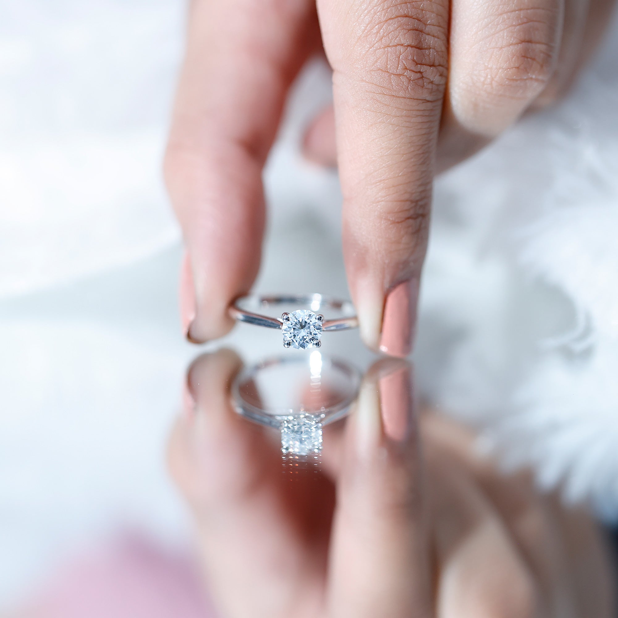 1 CT Lab Grown Diamond Solitaire Engagement Ring with IGI Certificate Lab - ( E-VS1 ) - Rosec Jewels