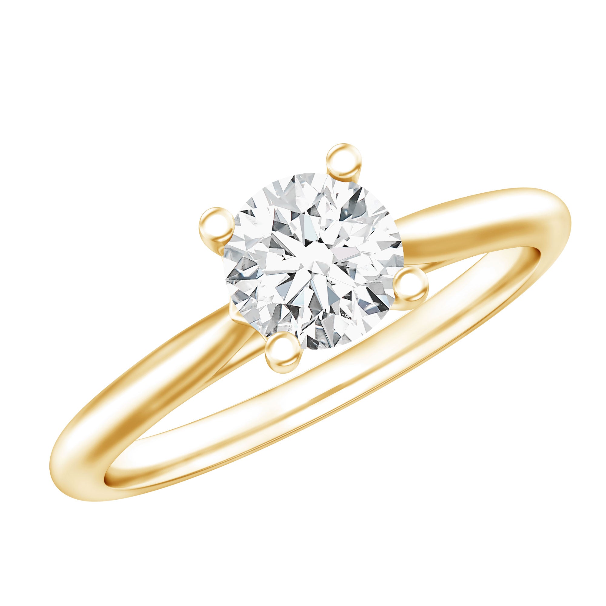 1 CT Lab Grown Diamond Solitaire Engagement Ring with IGI Certificate Lab - ( E-VS1 ) - Rosec Jewels