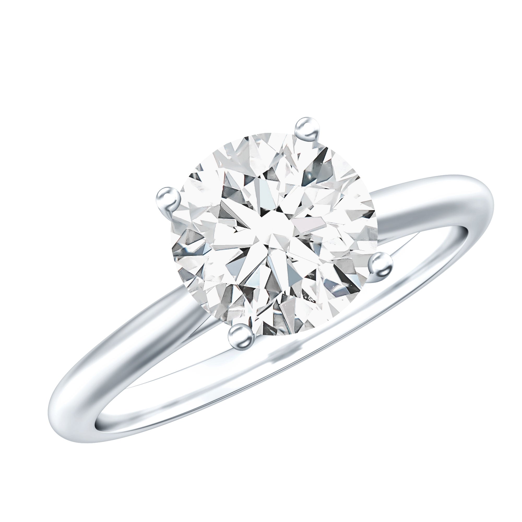 IGI Certified Lab Grown Diamond 2 Carat Engagement Ring for Women Lab - ( E-VS1 ) - Rosec Jewels