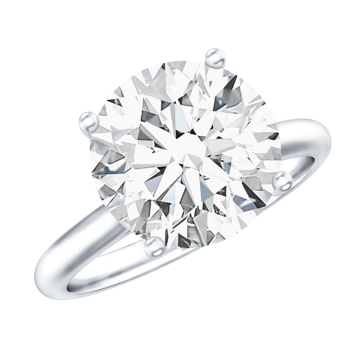 IGI Certified 4 Carat Lab Grown Diamond Engagement Ring Lab - ( E-VS1 ) - Rosec Jewels