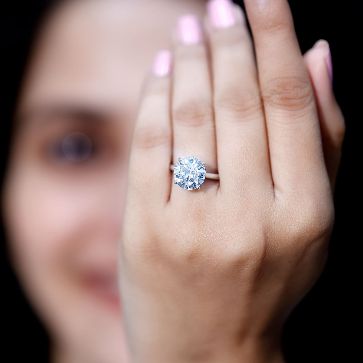 IGI Certified 4 Carat Lab Grown Diamond Engagement Ring Lab - ( E-VS1 ) - Rosec Jewels