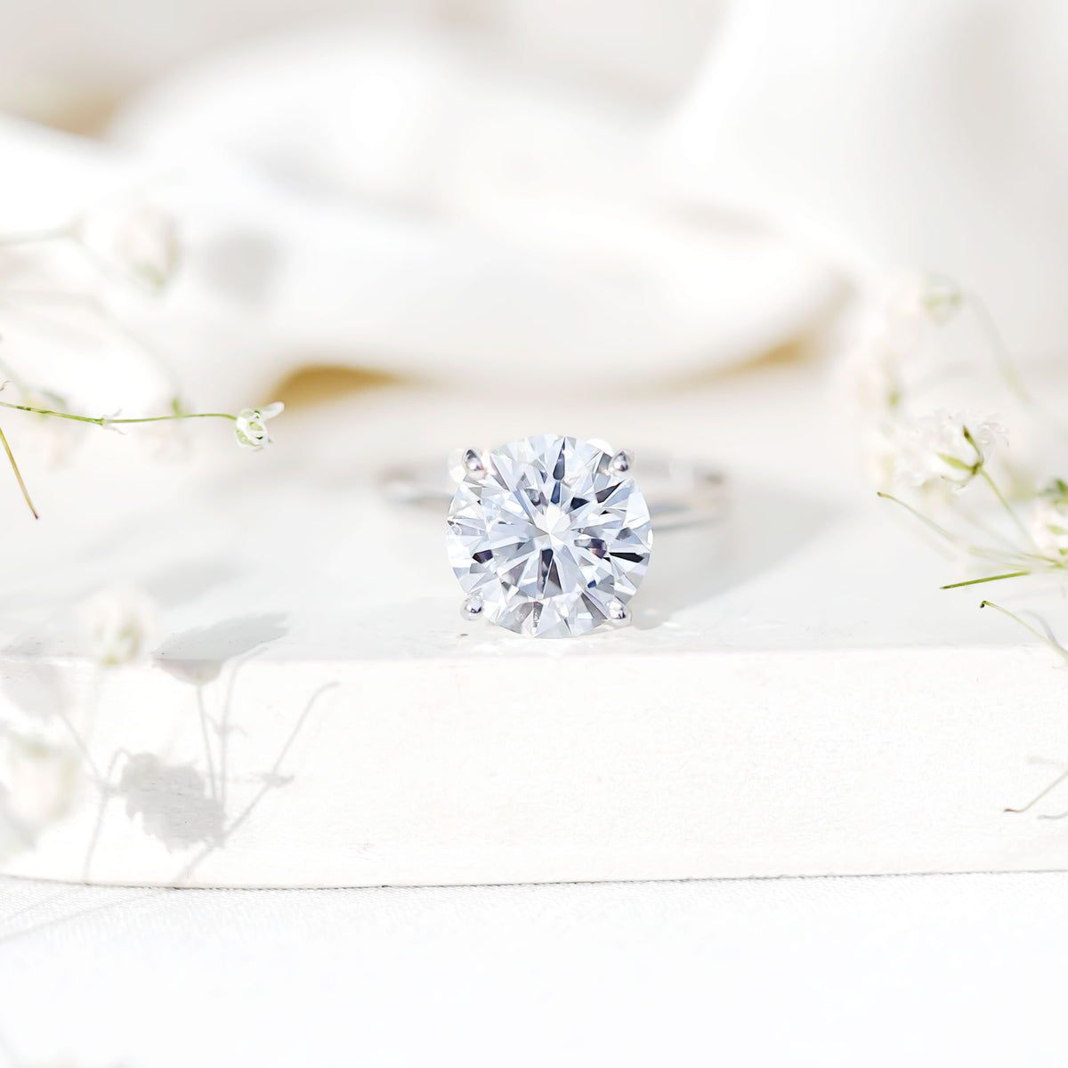 IGI Certified 4 Carat Lab Grown Diamond Engagement Ring Lab - ( E-VS1 ) - Rosec Jewels