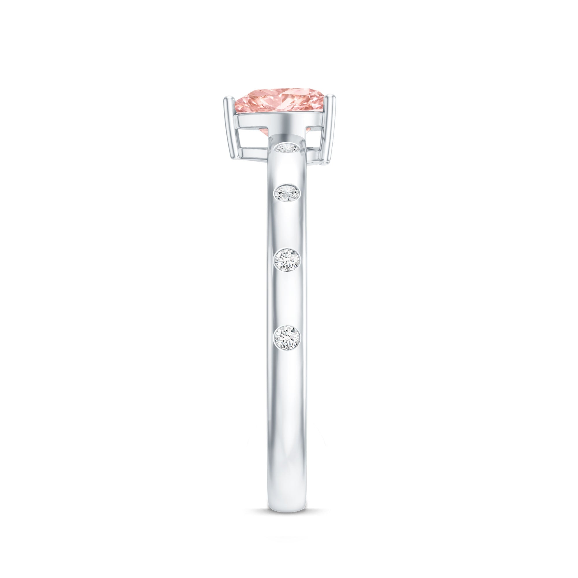 IGI Certified Solitaire Lab Grown Pink Diamond Engagement Ring for Women E-VS1 - Rosec Jewels