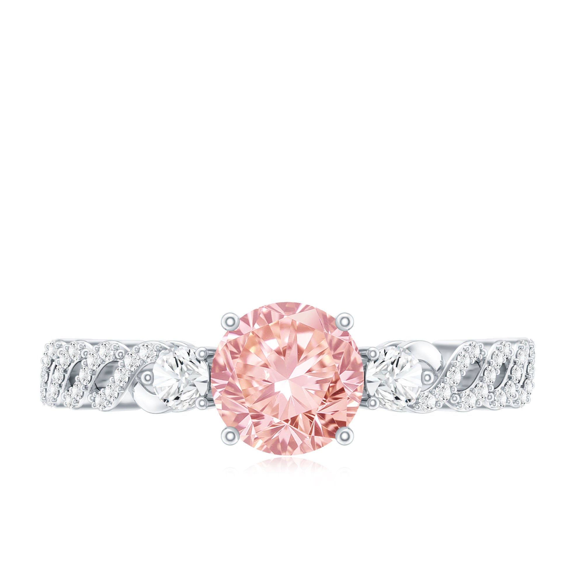 Rosec Jewels-Lab Grown Fancy Pink Diamond Engagement Ring with Certificate