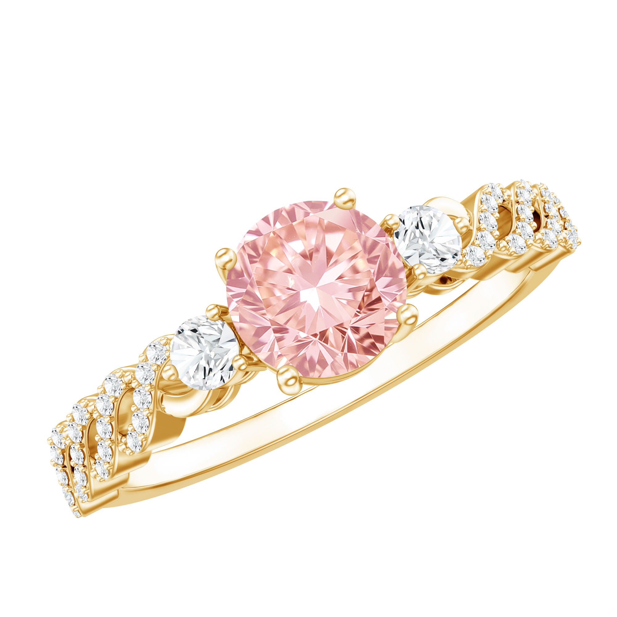 Lab Grown Fancy Pink Diamond Engagement Ring with IGI Certificate Fancy Pink - VS1 - Rosec Jewels