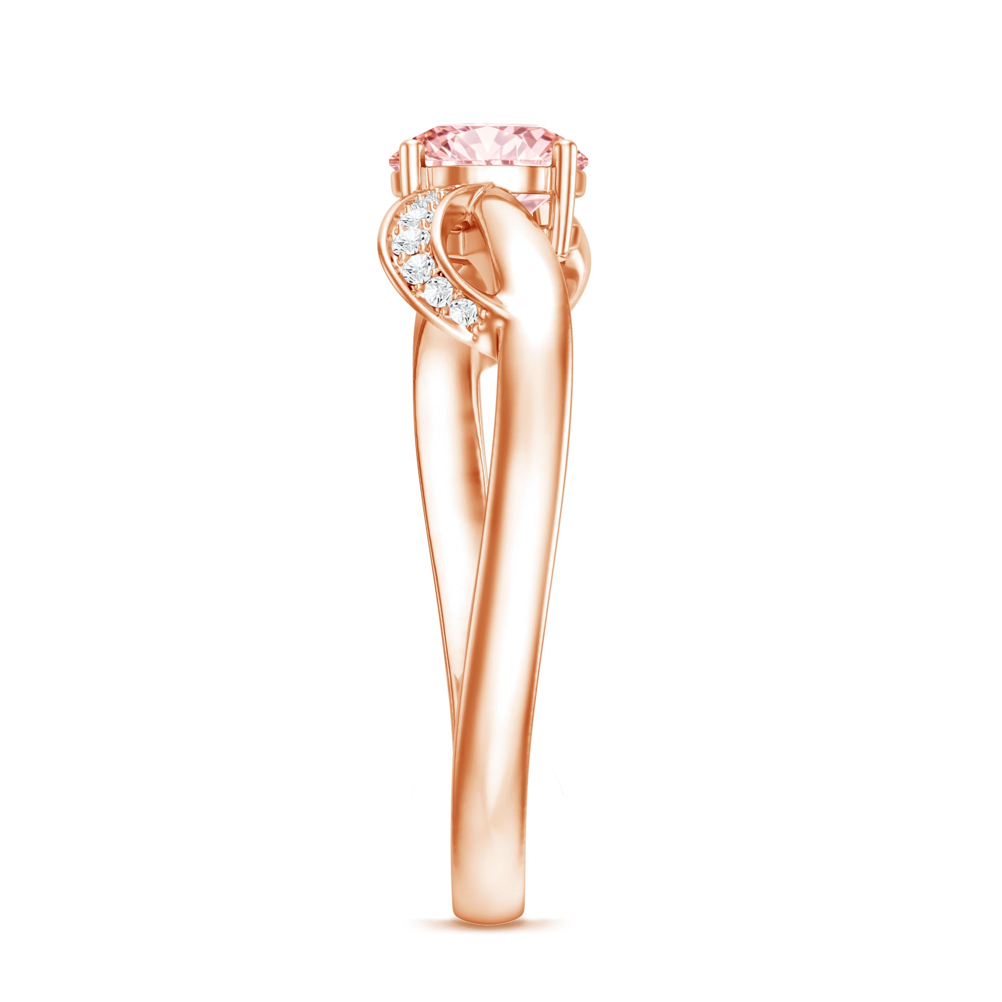 IGI Certified Lab Grown Pink Diamond Classic Engagement Ring Fancy Pink - VS1 - Rosec Jewels