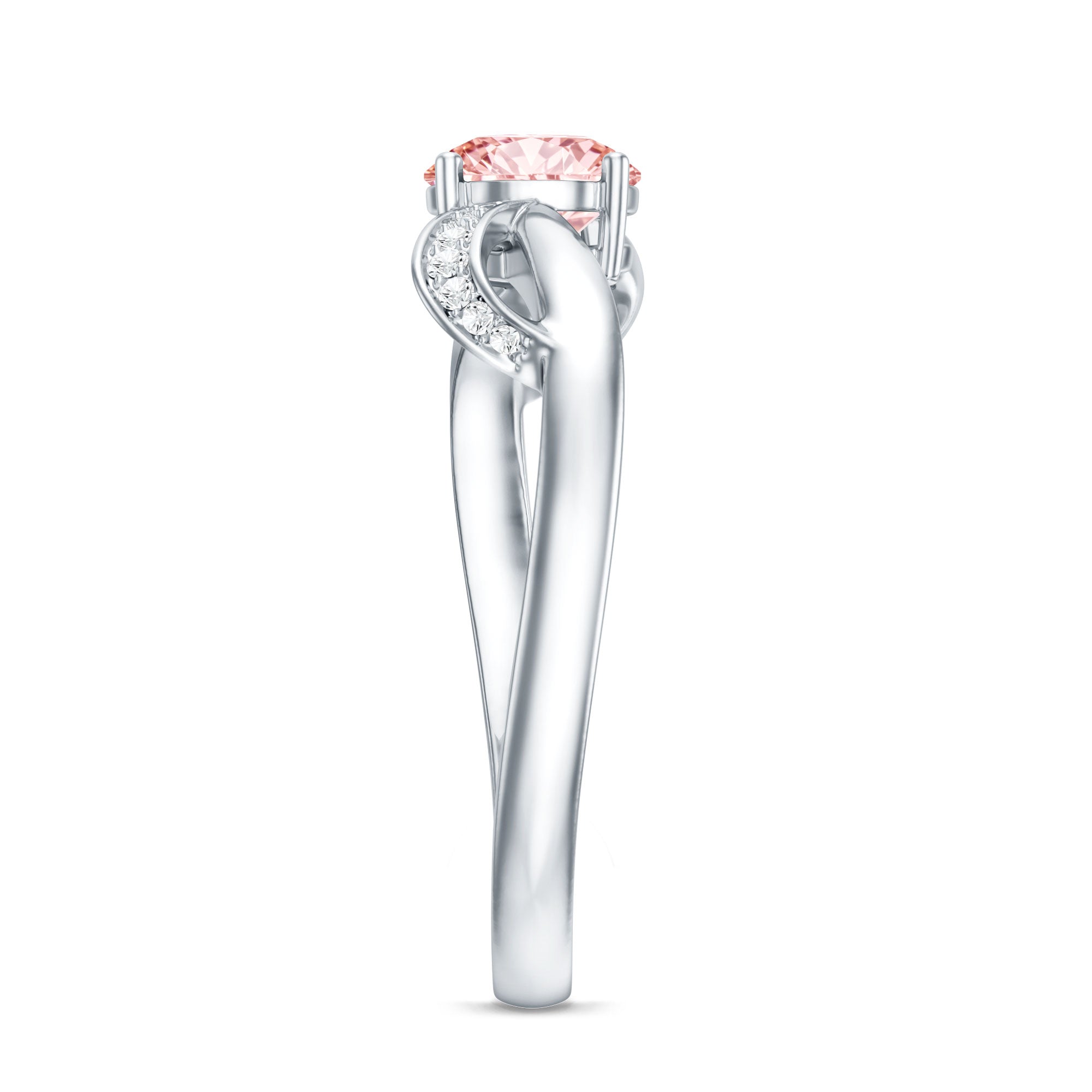 IGI Certified Lab Grown Pink Diamond Classic Engagement Ring Fancy Pink - VS1 - Rosec Jewels