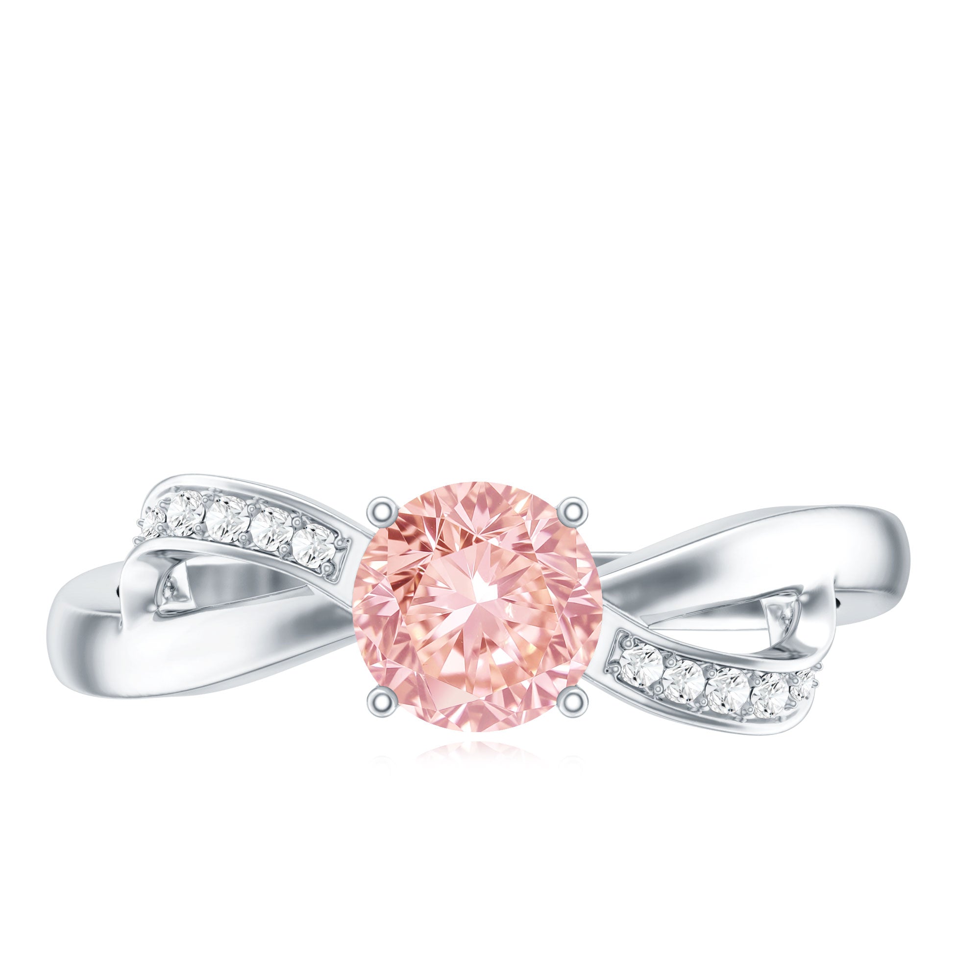 IGI Certified Lab Grown Pink Diamond Classic Engagement Ring Fancy Pink - VS1 - Rosec Jewels