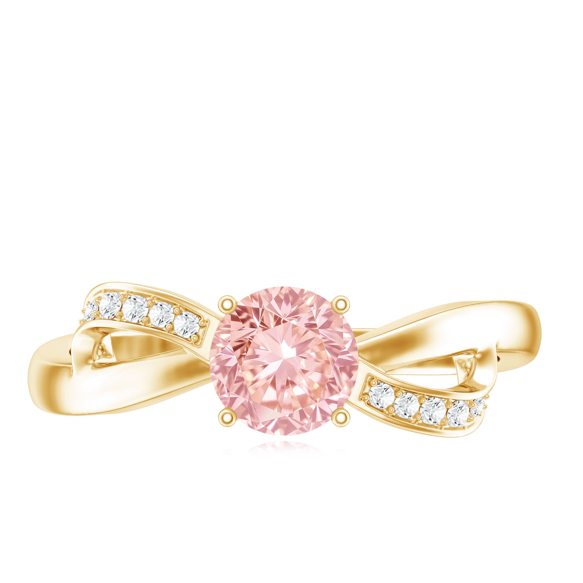 IGI Certified Lab Grown Pink Diamond Classic Engagement Ring Fancy Pink - VS1 - Rosec Jewels