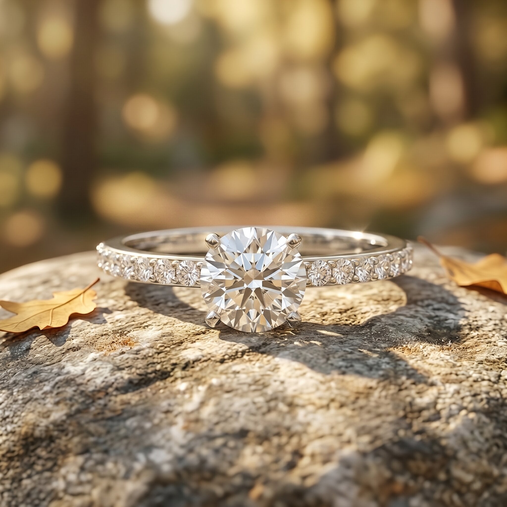 IGI Certified Lab Created Diamond 1 Carat Engagement Ring Lab - ( E-VS1 ) - Rosec Jewels
