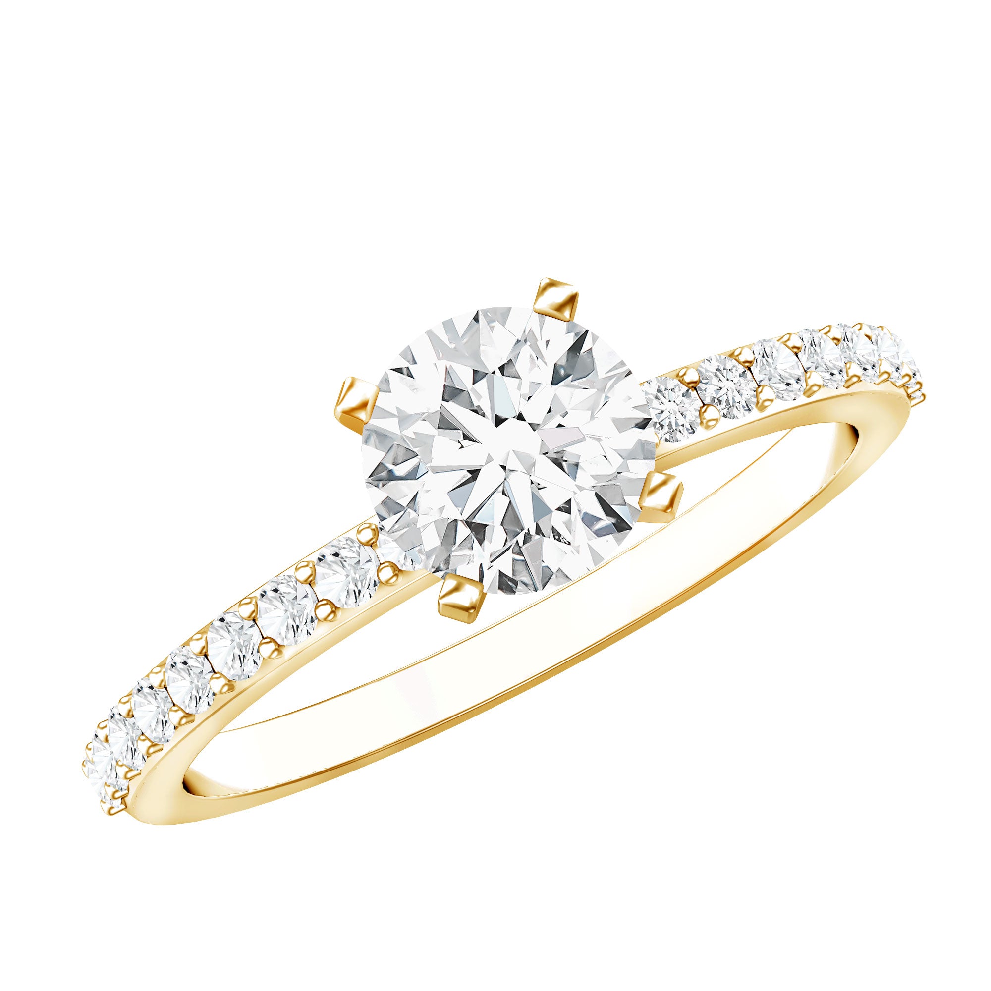 IGI Certified Lab Created Diamond 1 Carat Engagement Ring Lab - ( E-VS1 ) - Rosec Jewels