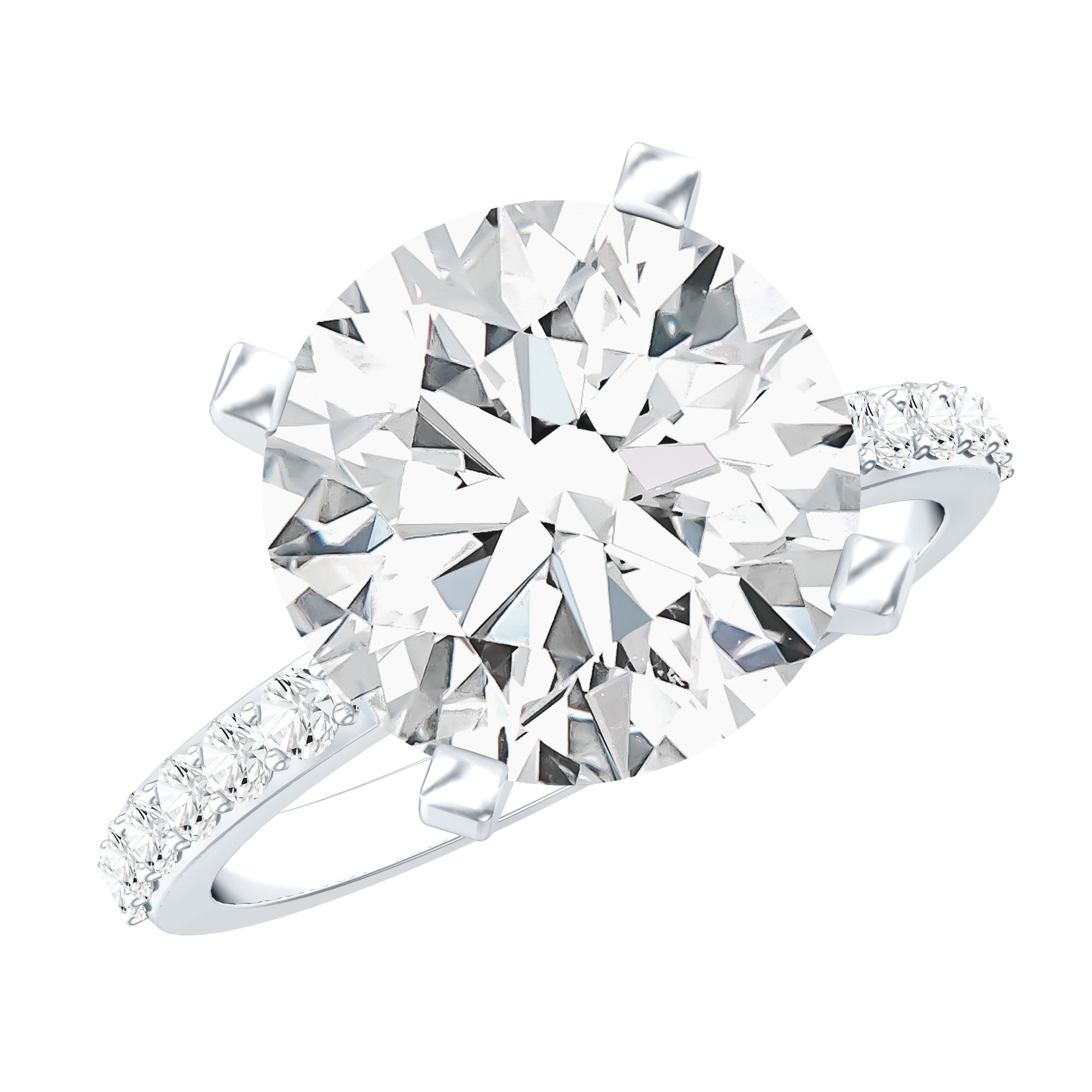 5 Carat Lab Grown IGI Certified Diamond Huge Engagement Ring Lab - ( E-VS1 ) - Rosec Jewels