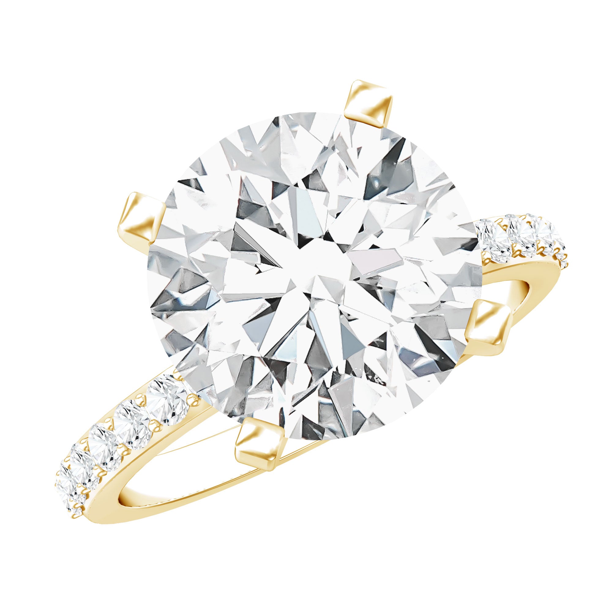 5 Carat Lab Grown IGI Certified Diamond Huge Engagement Ring Lab - ( E-VS1 ) - Rosec Jewels