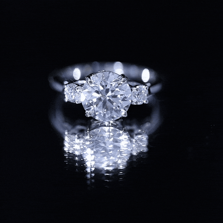 IGI Certified 3 CT Lab Grown Diamond Engagement Ring Lab - ( E-VS1 ) - Rosec Jewels