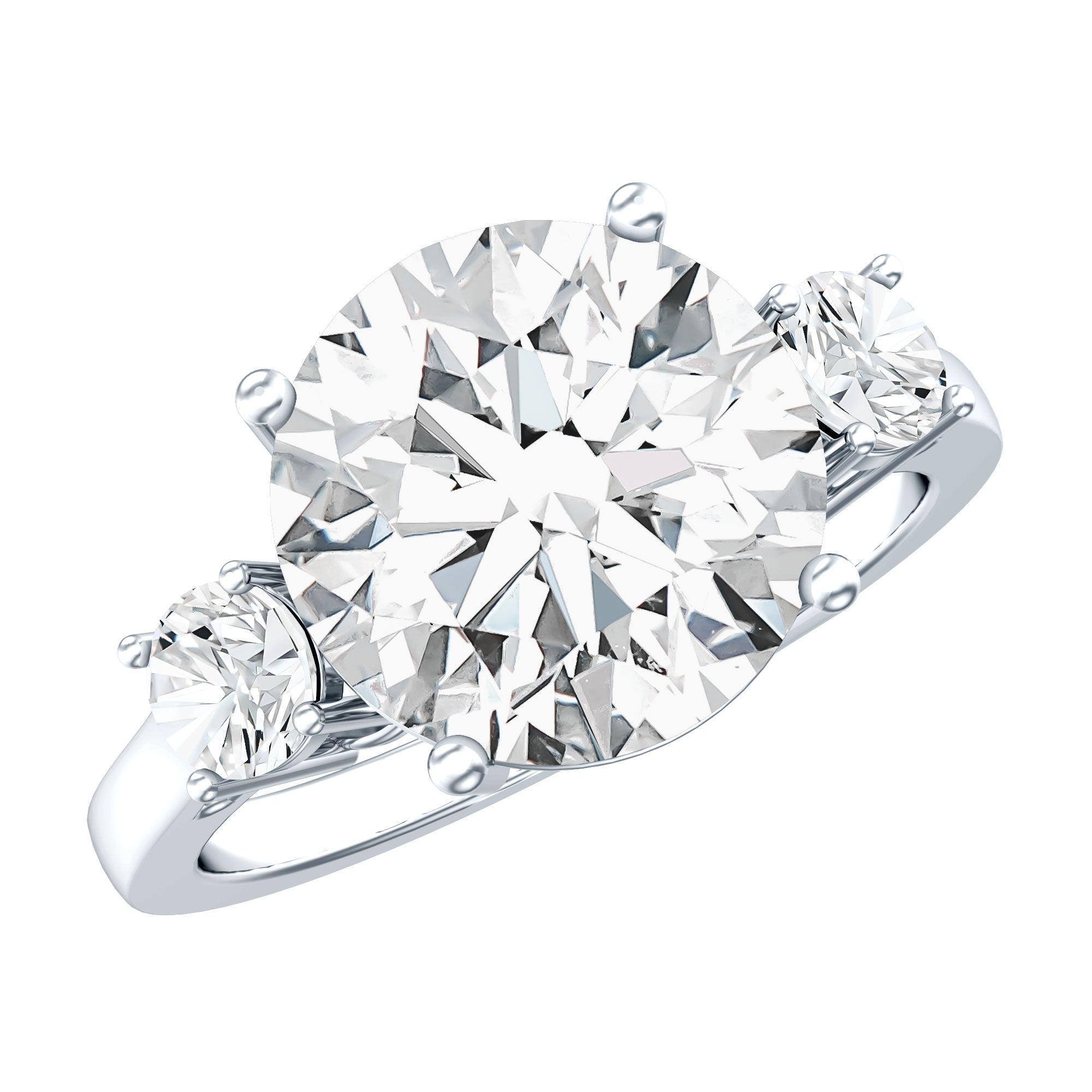 IGI Certified 3 CT Lab Grown Diamond Engagement Ring Lab - ( E-VS1 ) - Rosec Jewels