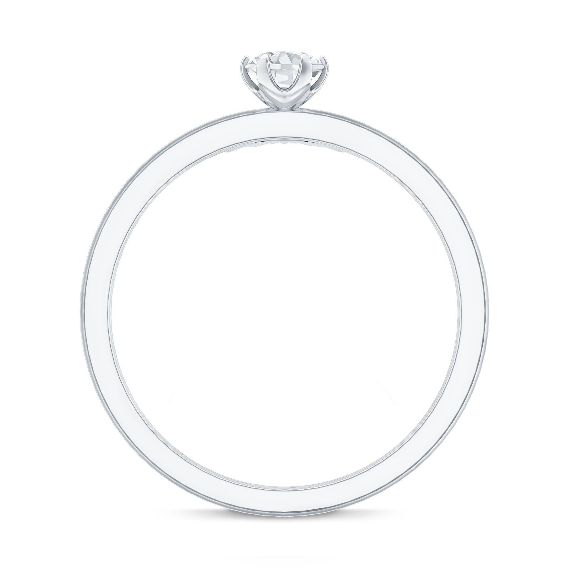 Certified Natural Diamond Promise Ring with Sunburst Enhancer Natural - ( HI-SI ) - Rosec Jewels