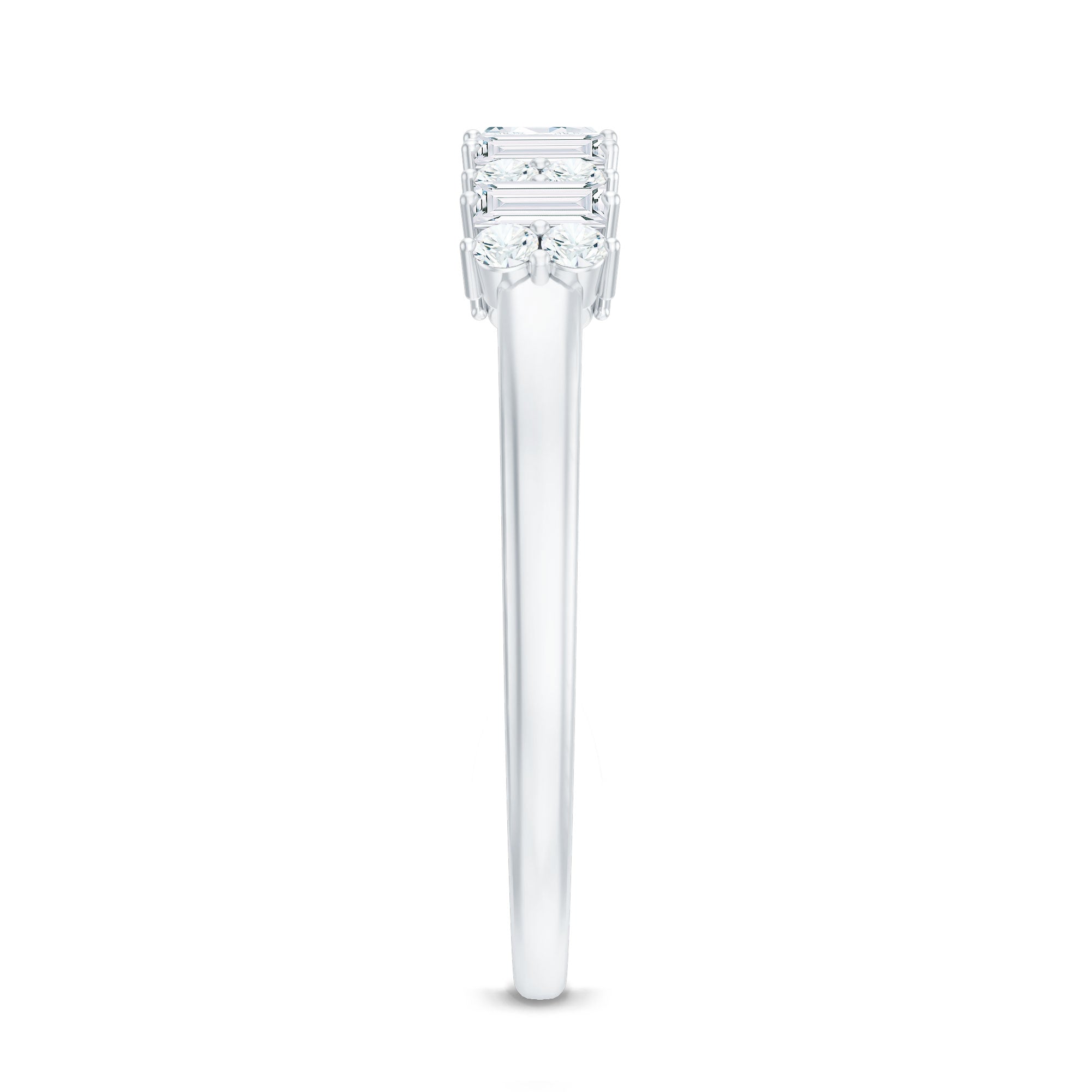 Minimal Natural Diamond Anniversary Ring Natural - ( HI-SI ) - Rosec Jewels