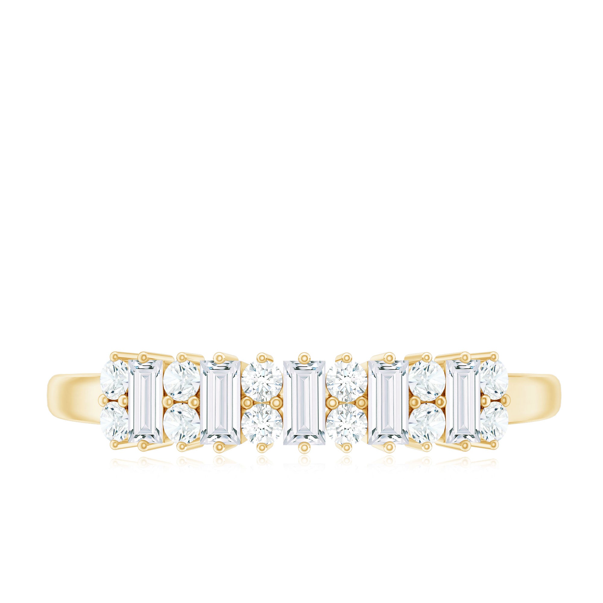 Minimal Natural Diamond Anniversary Ring Natural - ( HI-SI ) - Rosec Jewels