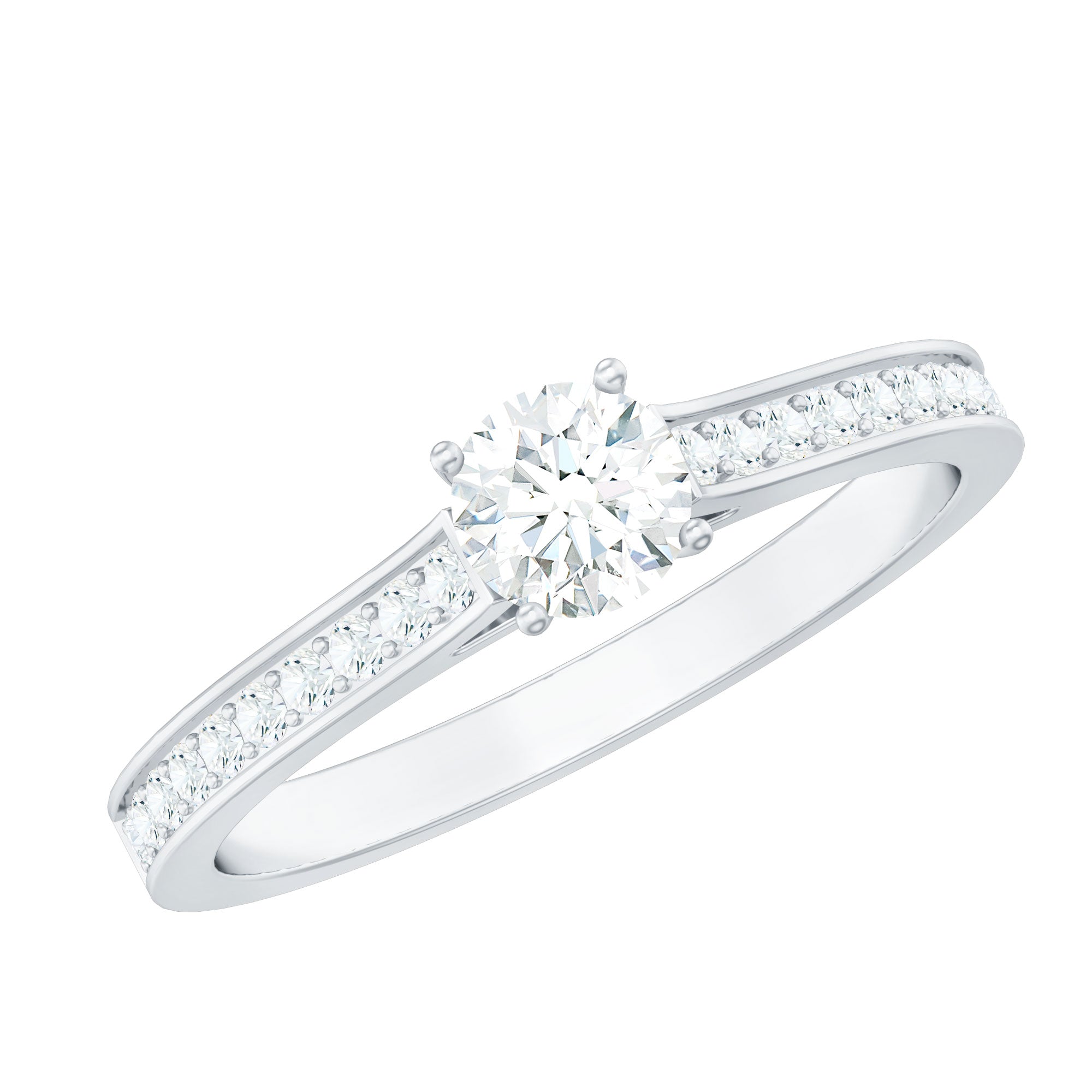 Certified Natural Diamond Promise Ring Natural - ( HI-SI ) - Rosec Jewels