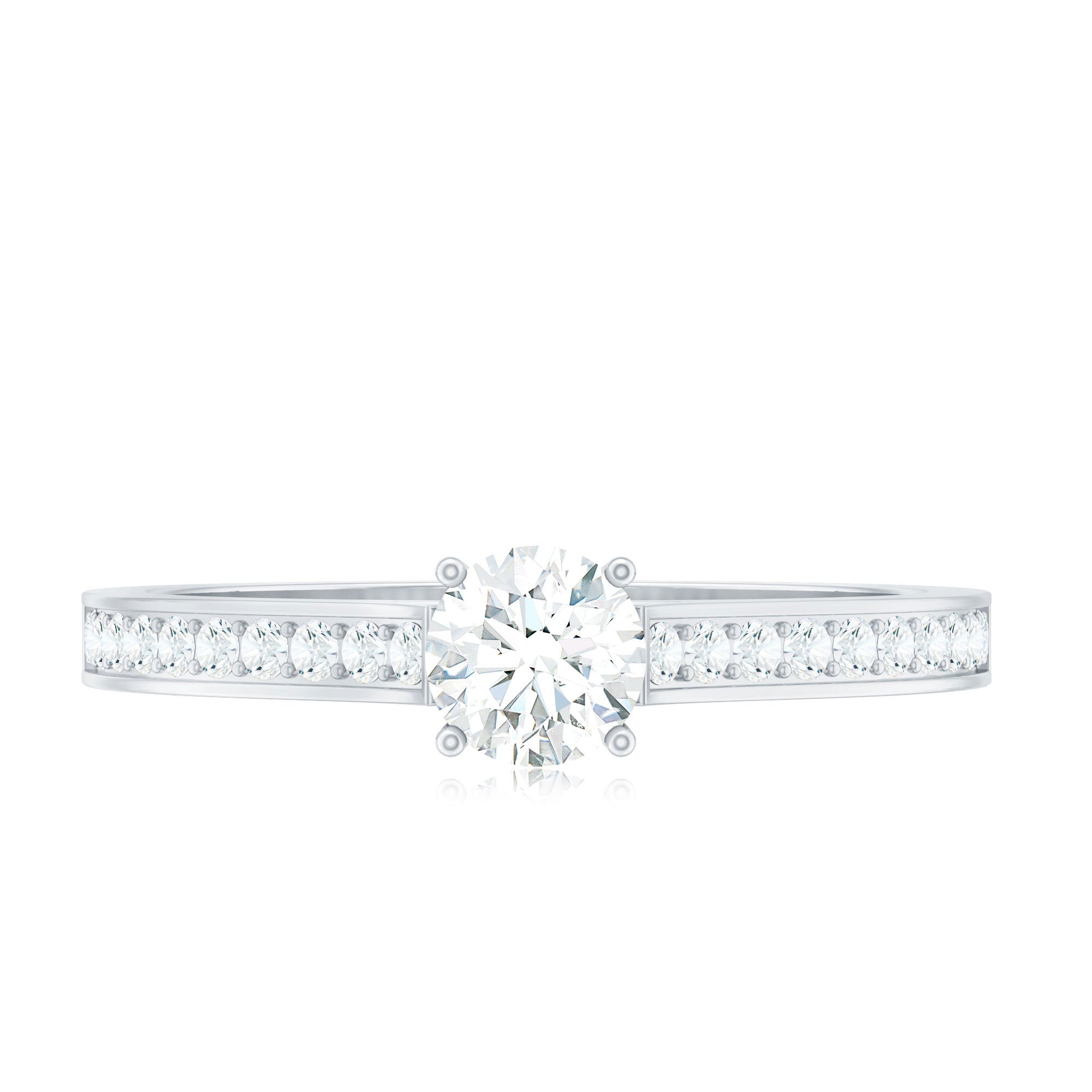 Certified Natural Diamond Promise Ring Natural - ( HI-SI ) - Rosec Jewels
