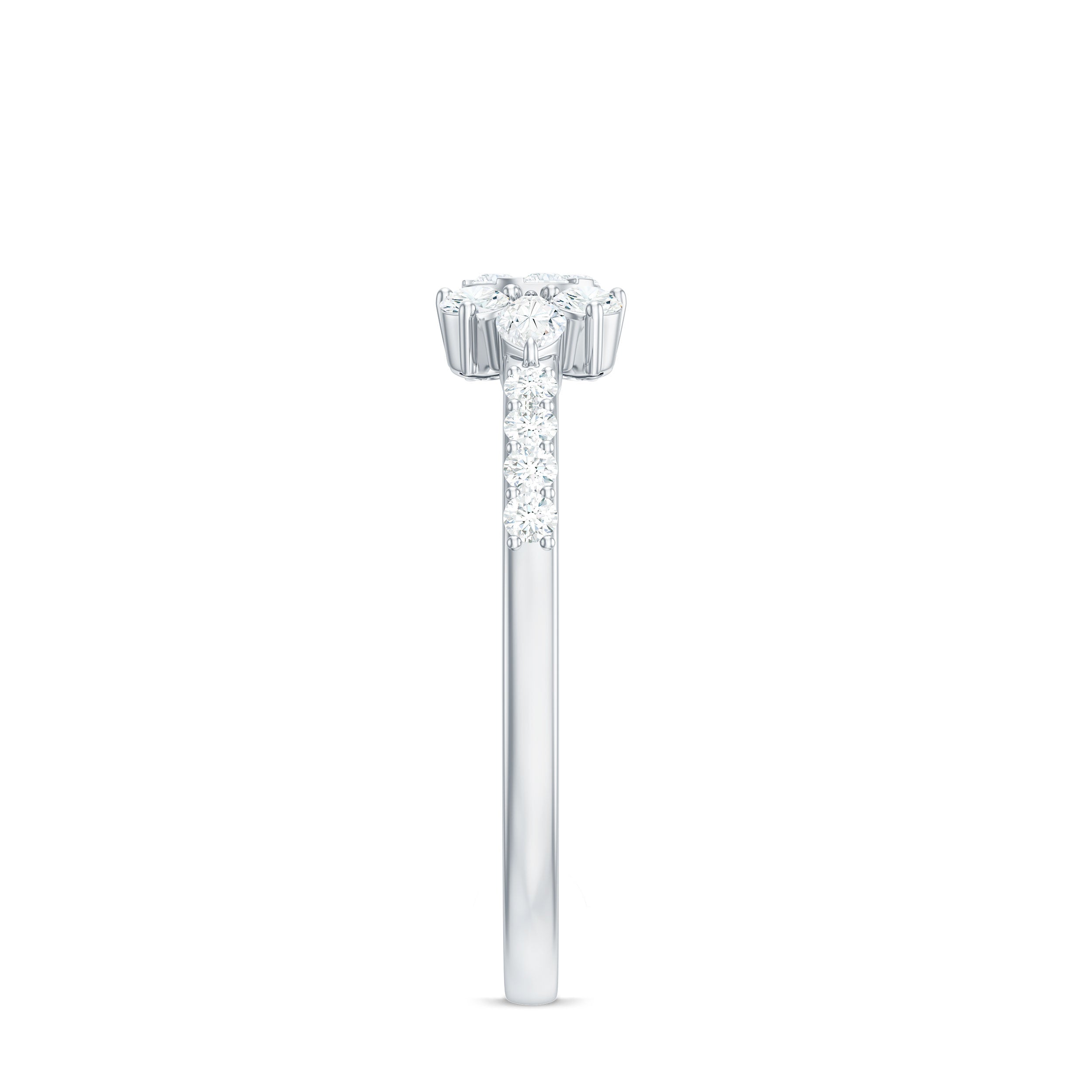 Certified Real Diamond Promise Ring Natural - ( HI-SI ) - Rosec Jewels