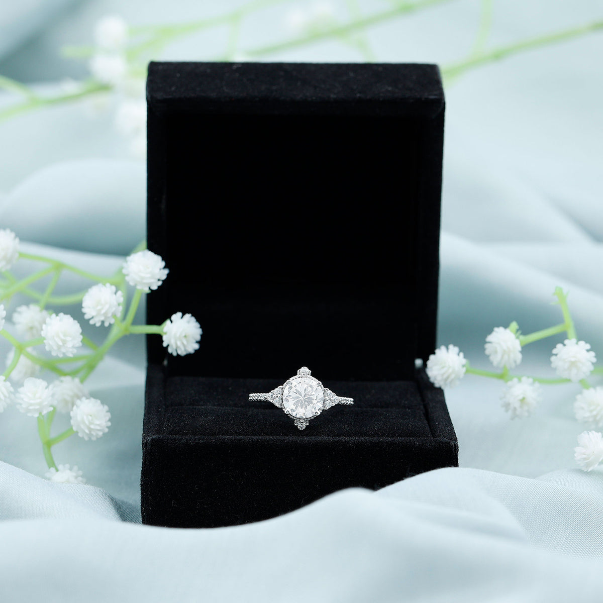 2 Carat Lab Grown Diamond Vintage Inspired Engagement Ring with IGI Certificate Lab - ( E-VS1 ) - Rosec Jewels