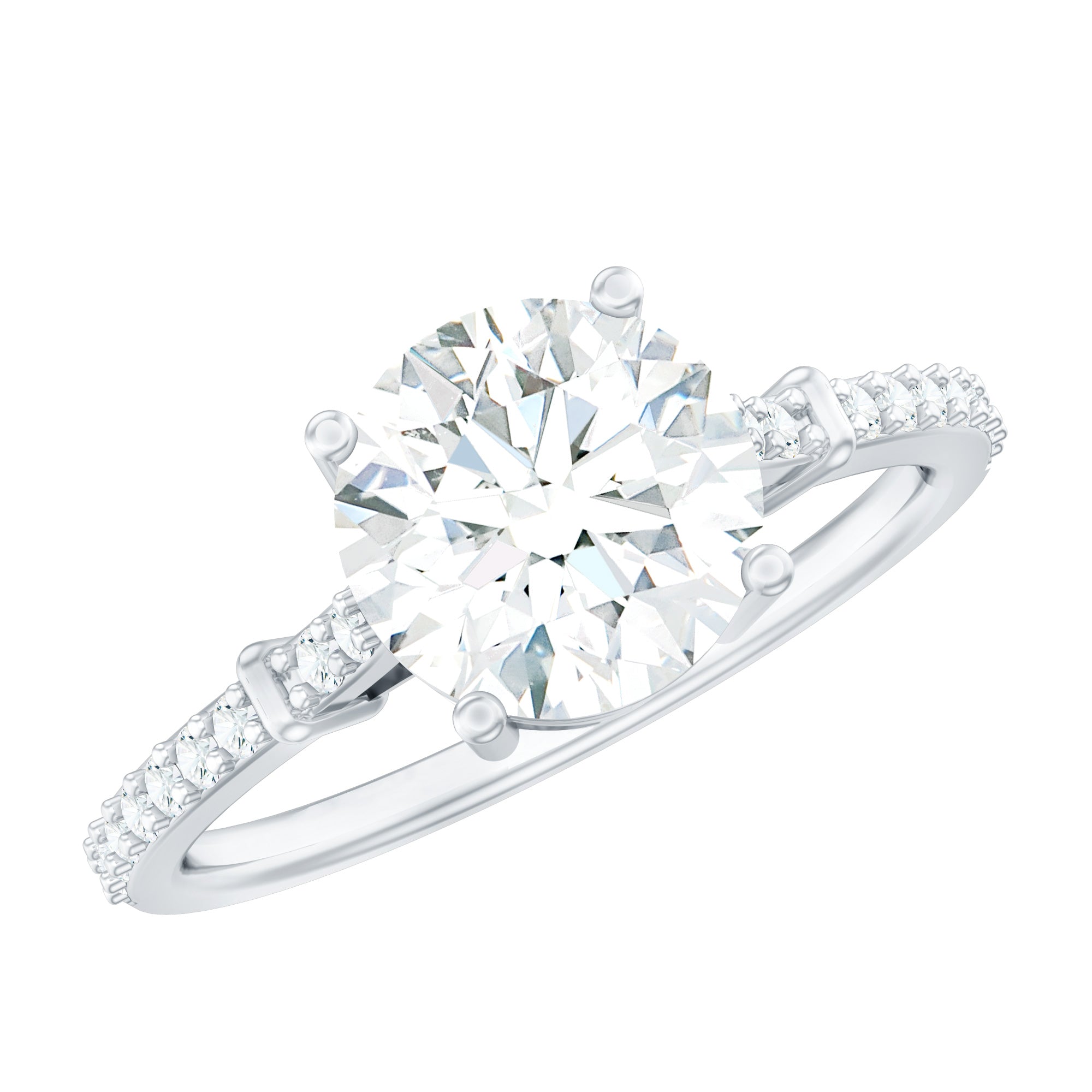 Certified 2 Carat Lab Grown Diamond Simple Engagement Ring