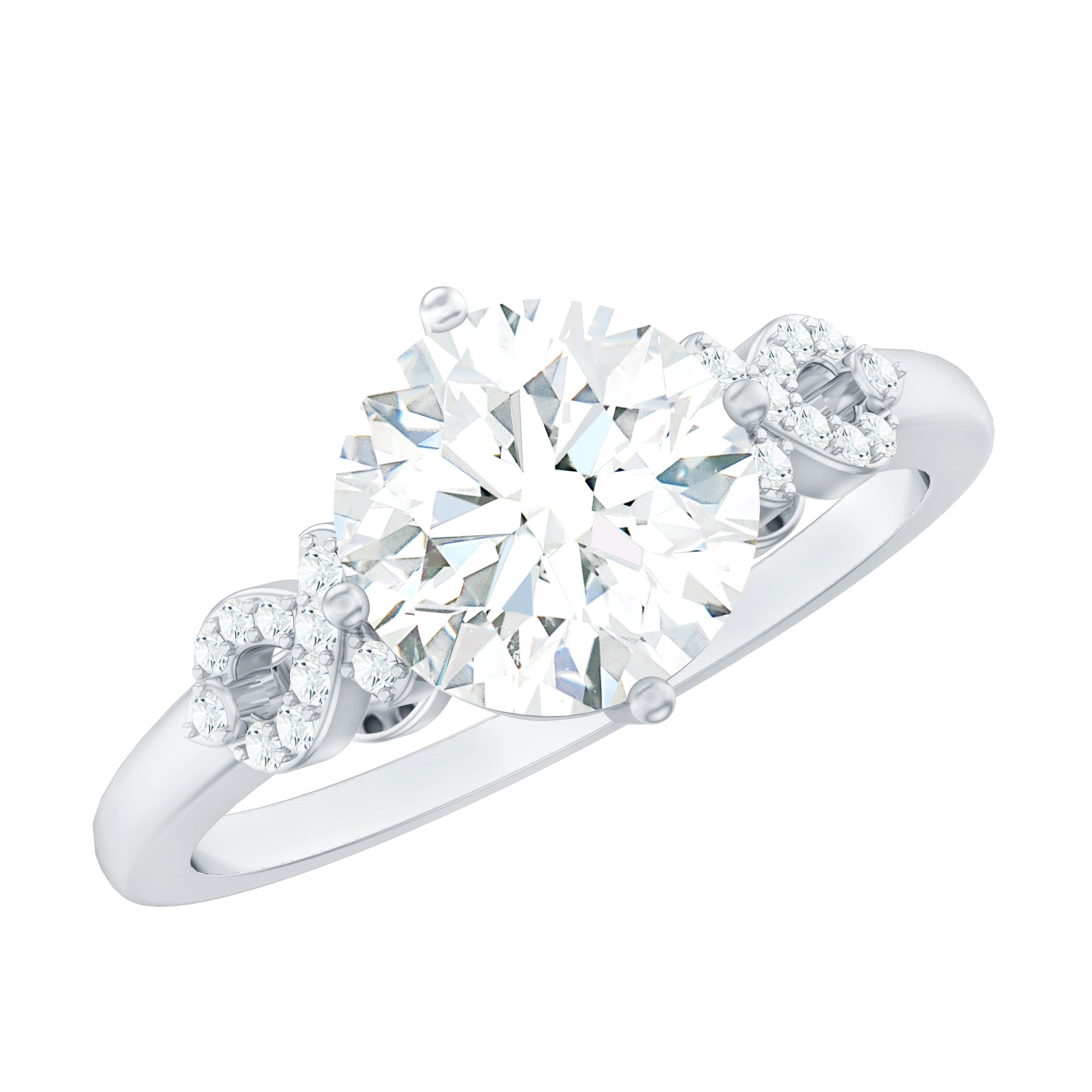 Certified 2 Carat Lab Grown Diamond Solitaire Engagement Ring