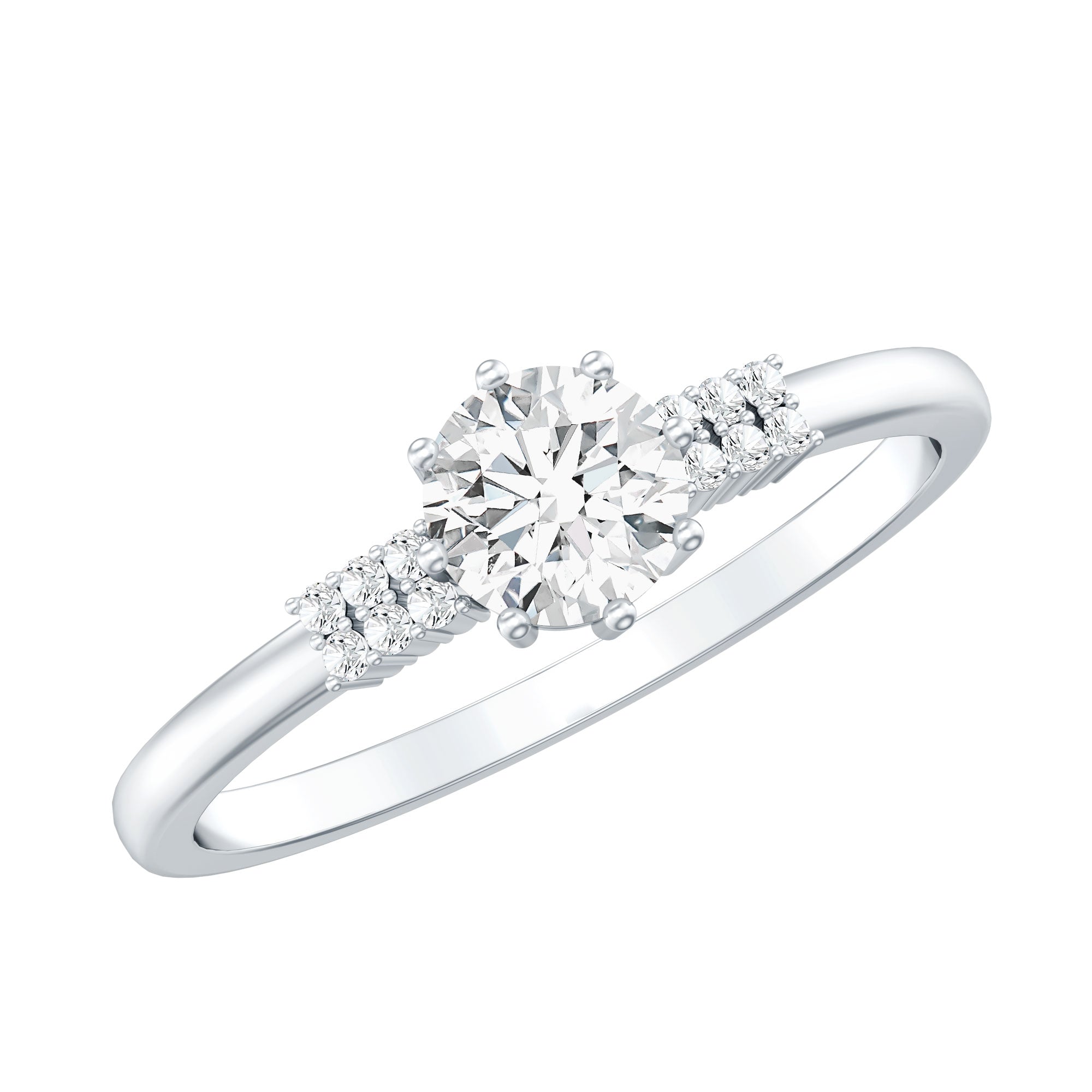Certified 5 MM Lab Grown Diamond Non Traditional Engagement Ring