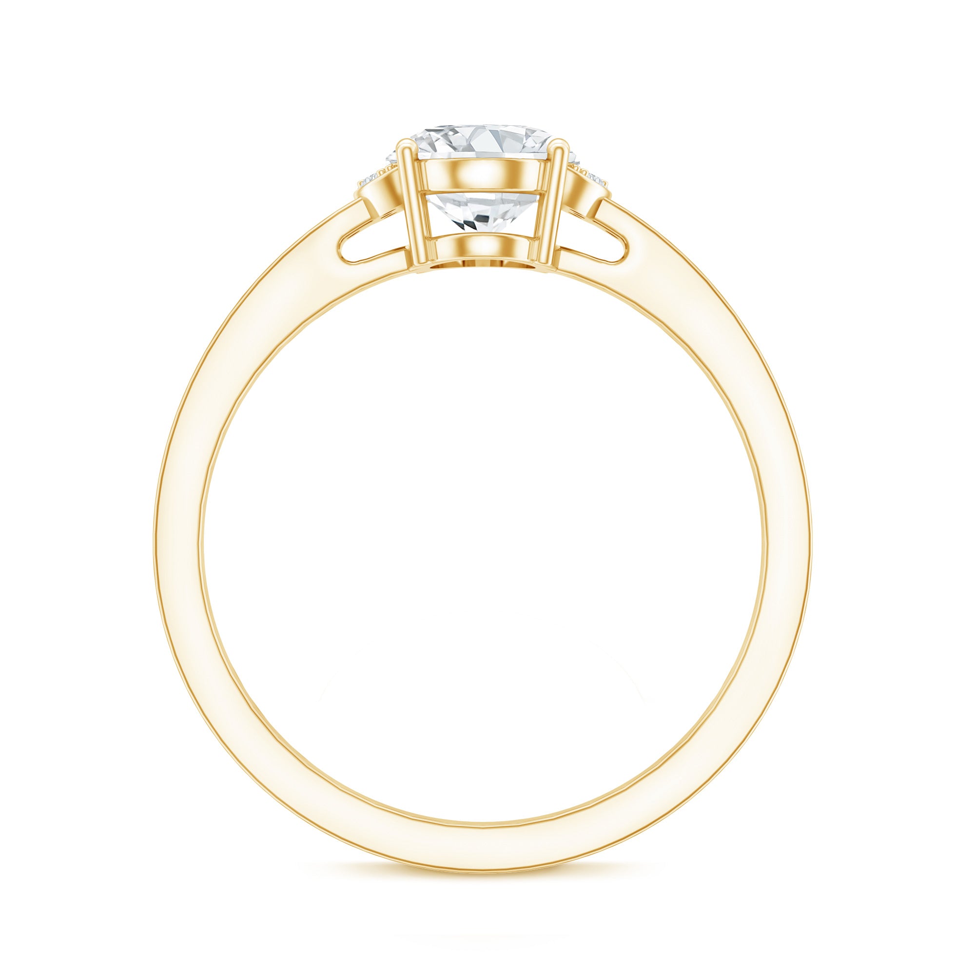 Certified 6X8 MM Oval Lab Grown Diamond Solitaire Engagement Ring Lab - ( EF-VS ) - Rosec Jewels