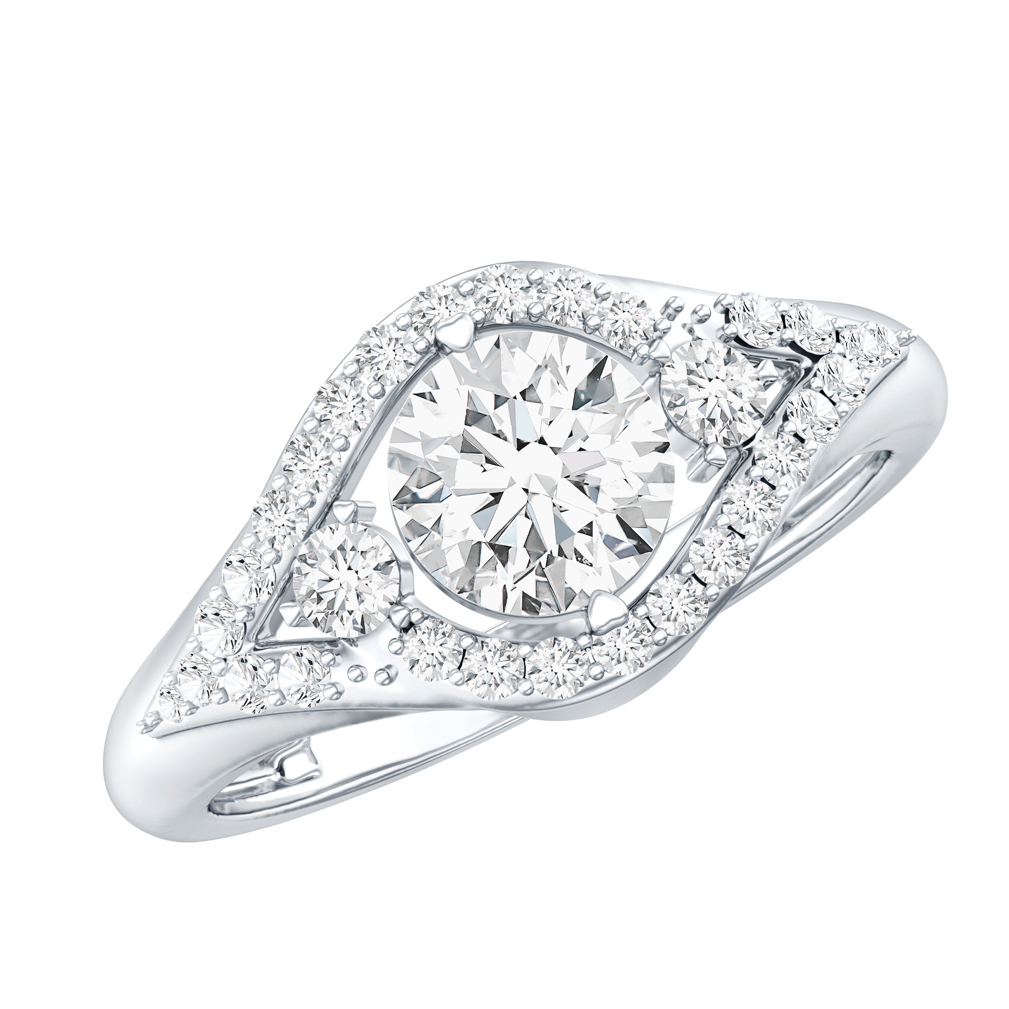 Certified 6 MM Lab Grown Diamond Classic Engagement Ring