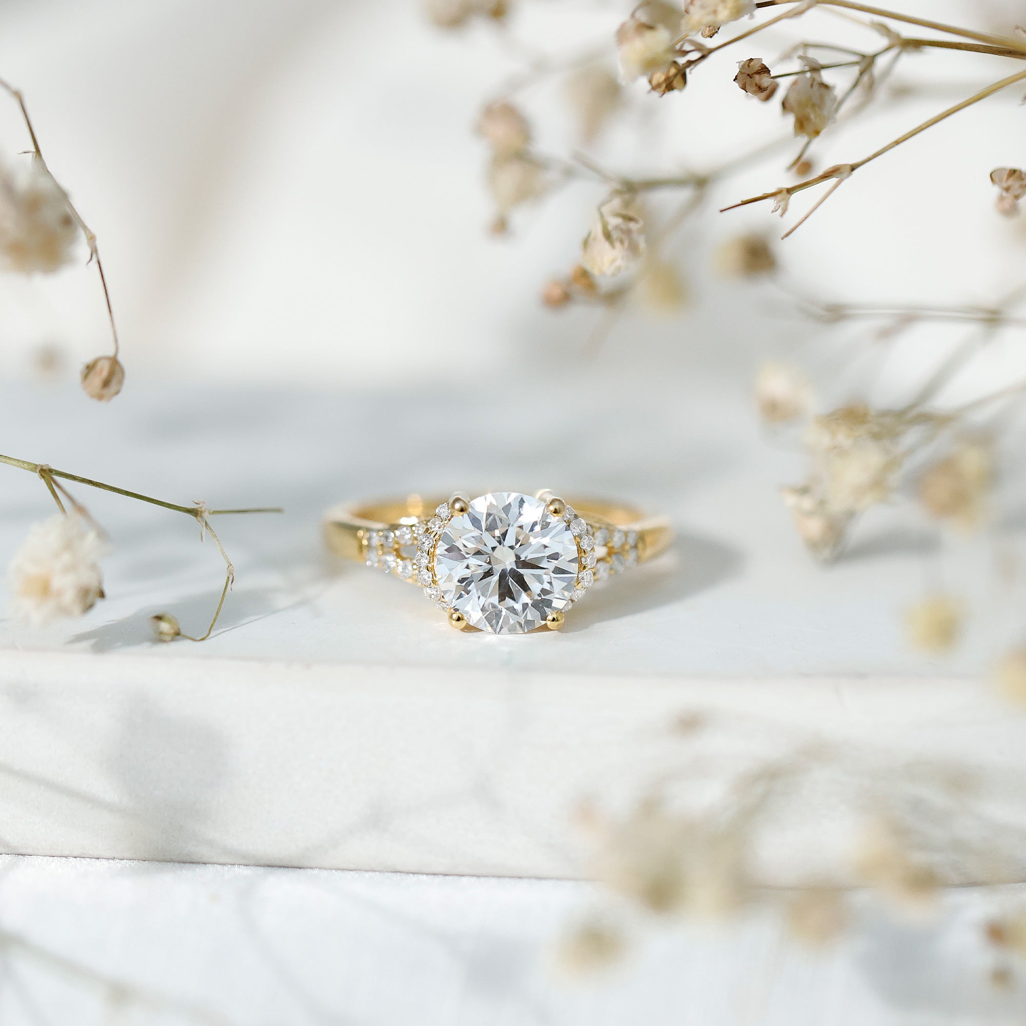 Certified 8 MM Lab Grown Diamond Solitaire Engagement Ring Lab - ( EF-VS ) - Rosec Jewels