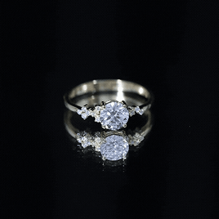 6 MM Lab Grown Diamond Solitaire Engagement Ring Lab - ( EF-VS ) - Rosec Jewels