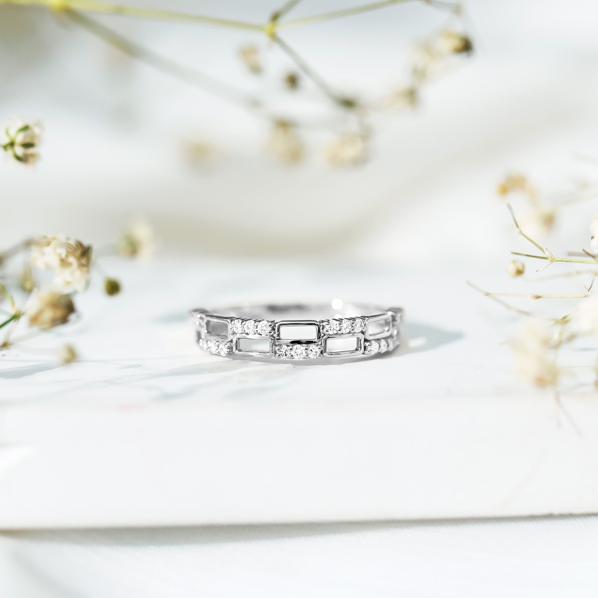 Certified Lab Grown Diamond Wedding Anniversary Ring For Women Lab - ( EF-VS ) - Rosec Jewels