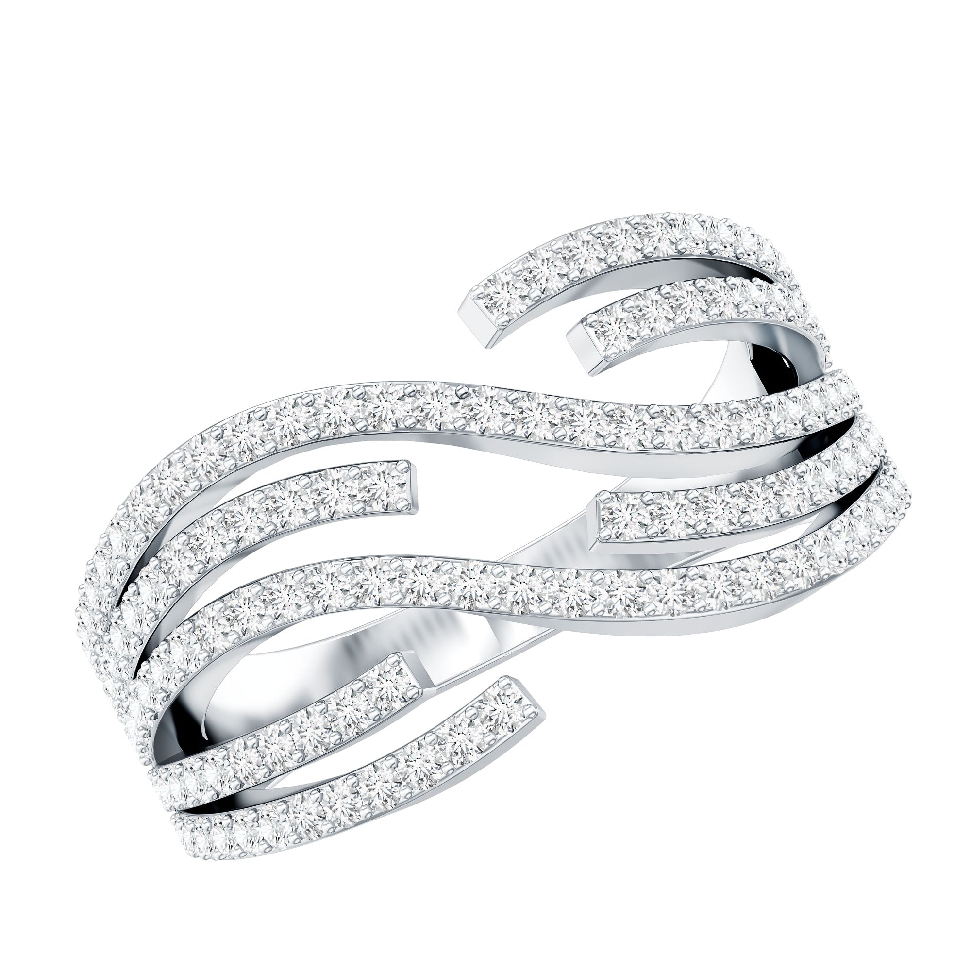 Certified Lab Grown Diamond Wide Wedding Band Lab - ( EF-VS ) - Rosec Jewels
