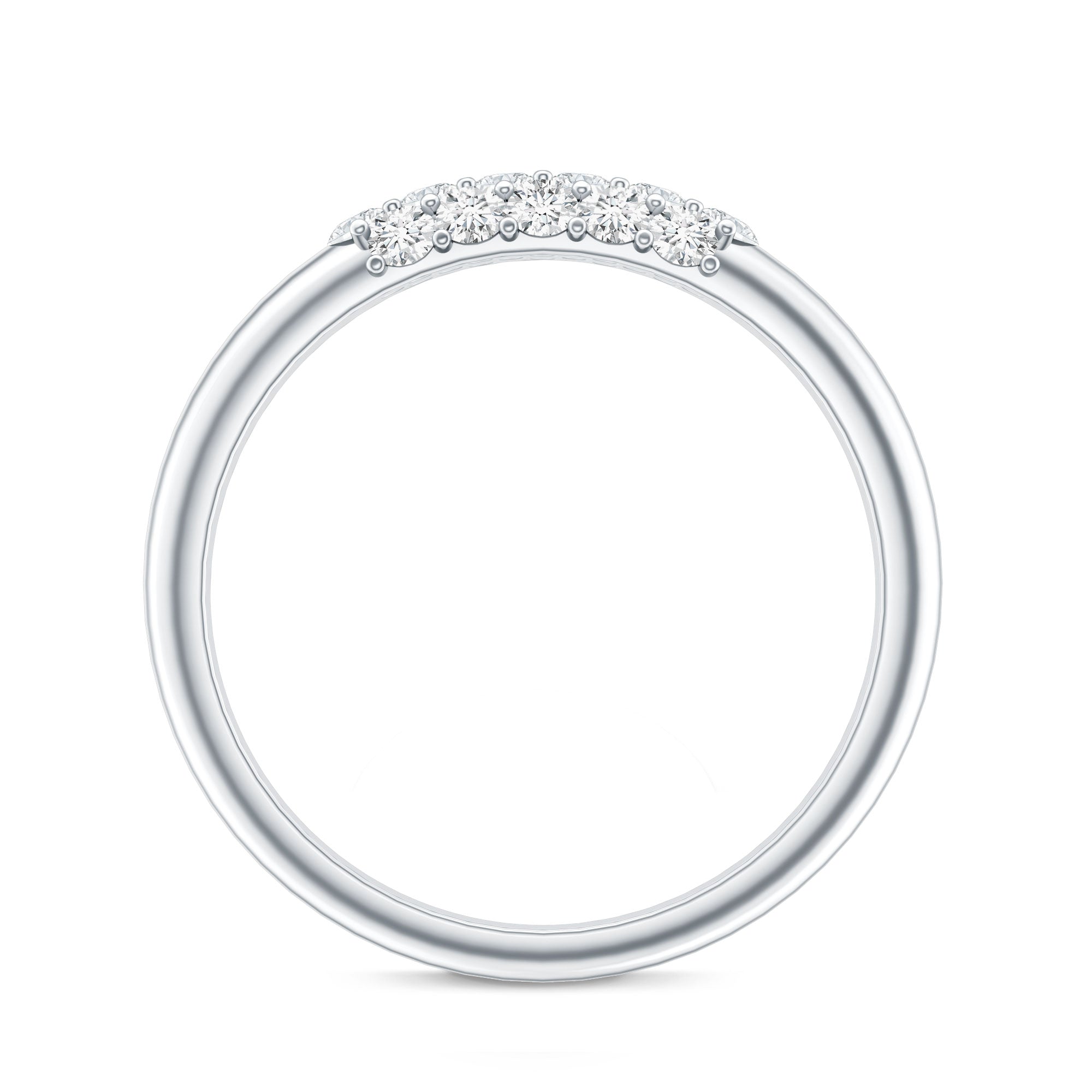 Certified Lab Grown Diamond Anniversary Ring Lab - ( EF-VS ) - Rosec Jewels