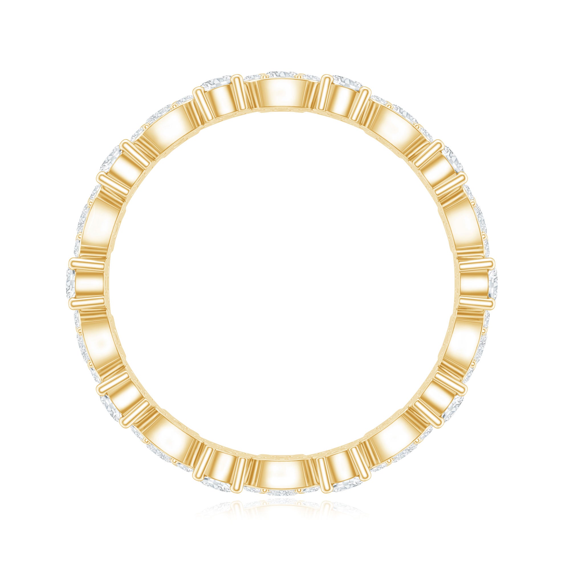 Certified Lab Grown Diamond Designer Wedding Eternity Ring Lab - ( EF-VS ) - Rosec Jewels