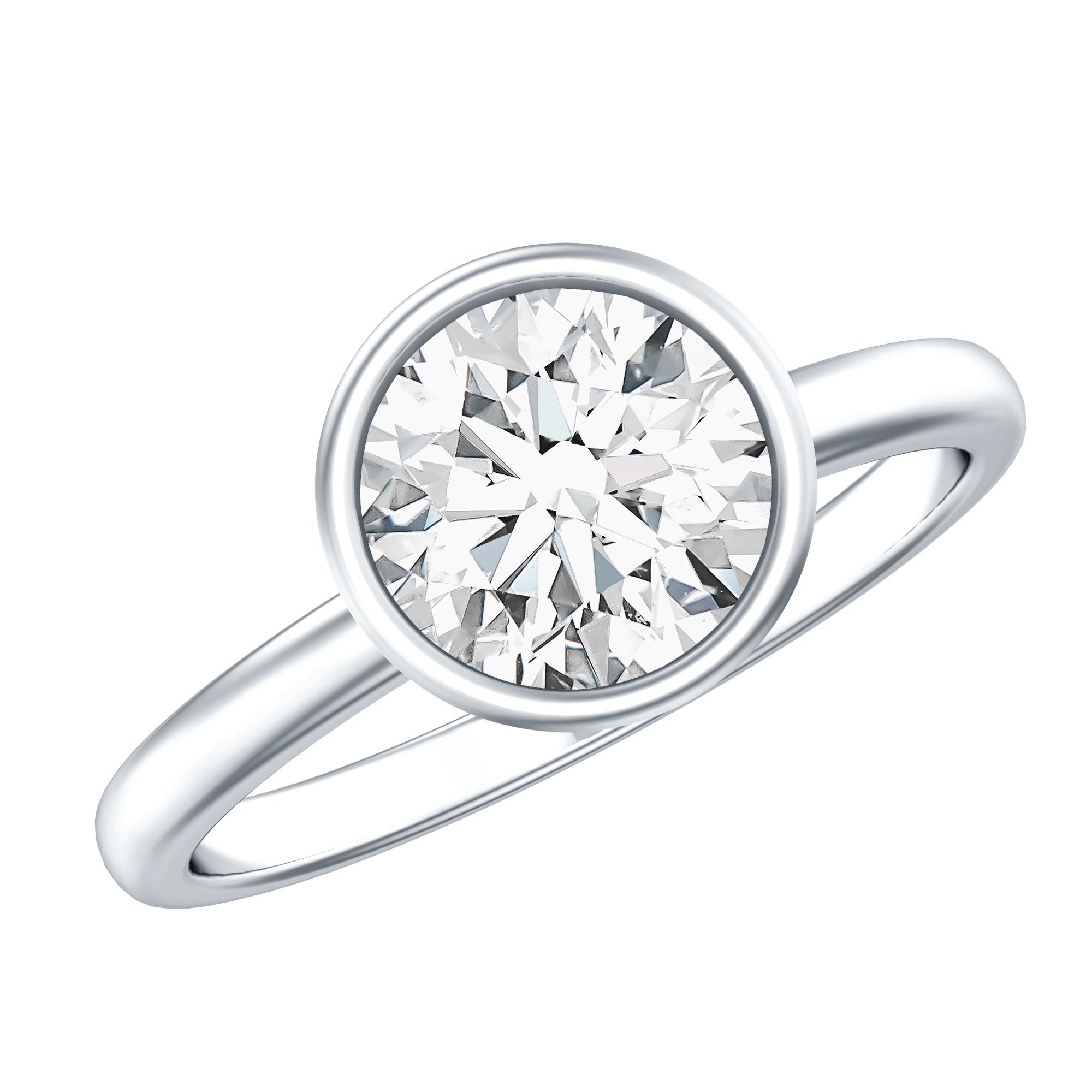 2 CT IGI Certified Lab Grown Diamond Solitaire Engagement Ring Lab - ( EF-VS ) - Rosec Jewels