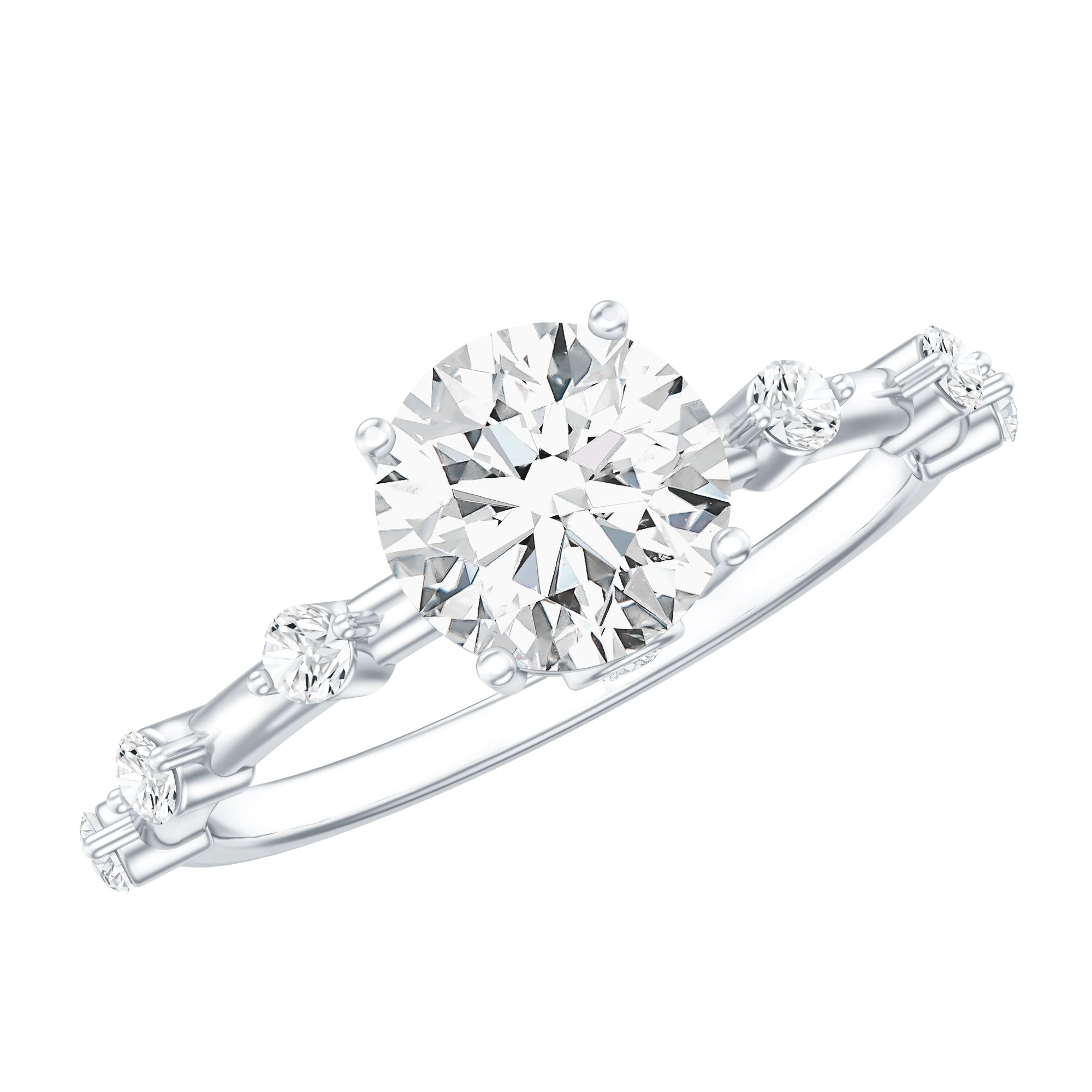 IGI Certified 1 Carat Lab Created Diamond Engagement Ring Lab - ( E-VS1 ) - Rosec Jewels